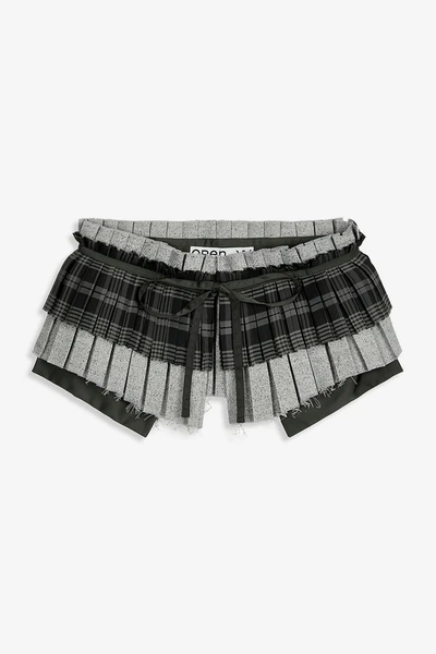 スカート OPENYY PLEATS LAYERED POCKET BELT, KHAKI PLEATS LAYERED POCKET BELT-OPEN YY-138600 | 웍스아웃