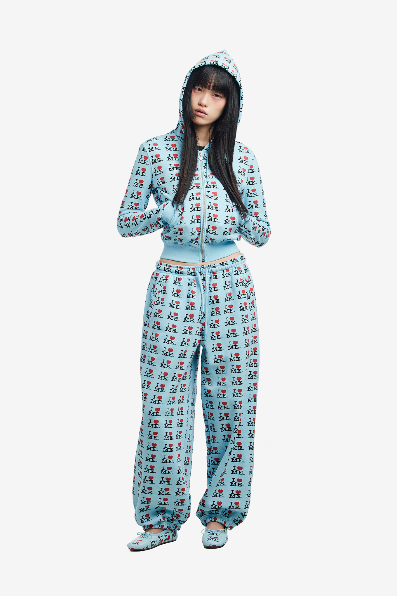 トップス Ashley Williams BLUE I HEART ME SHRUNK I HEART ME SHRUNK BABY HOODIE-ASHLEY WILLIAMS-195000 | 웍스아웃