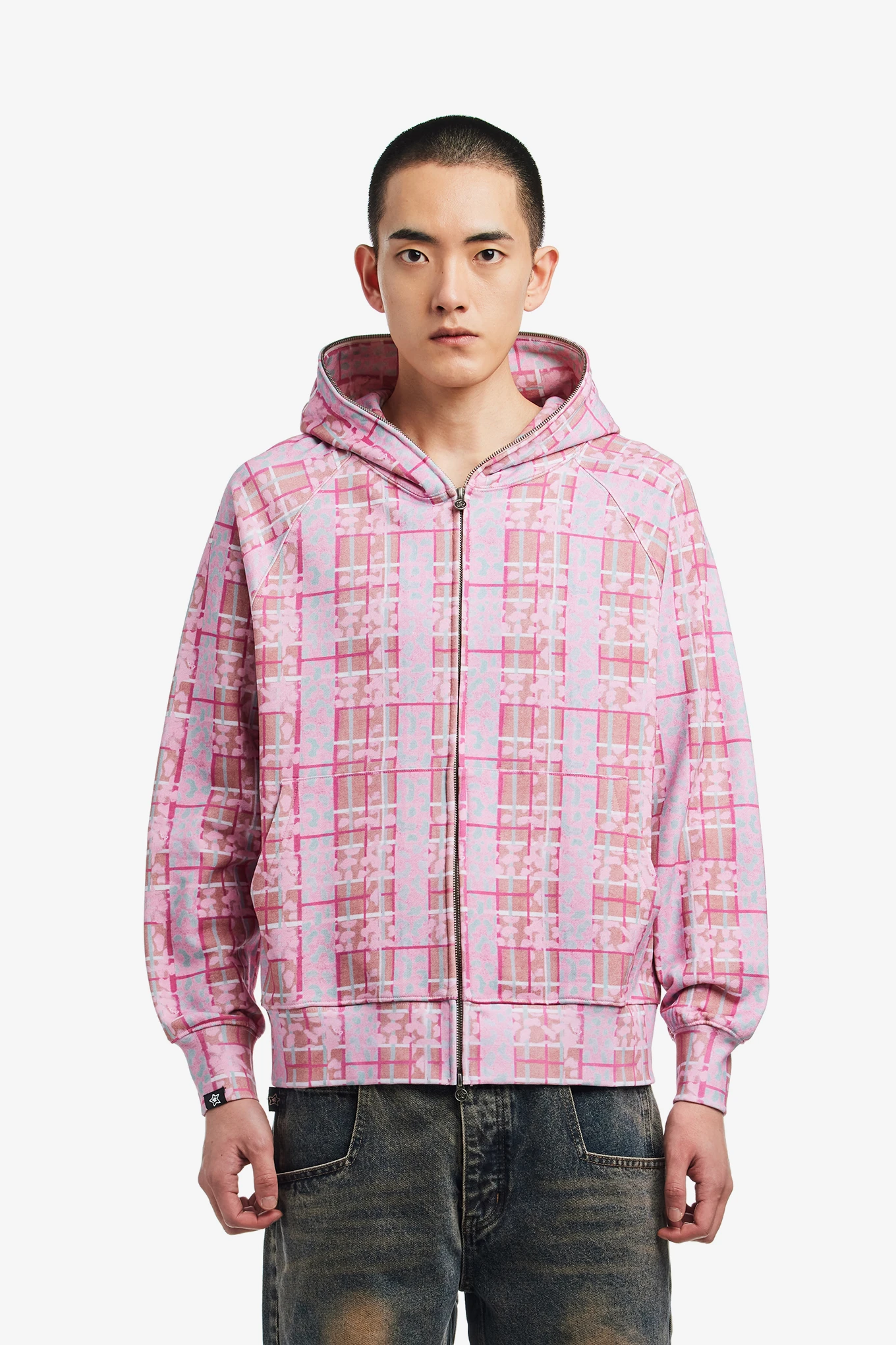 LEOPARD FULL ZIP HOODIE-STAR TEAM-172800 | 웍스아웃