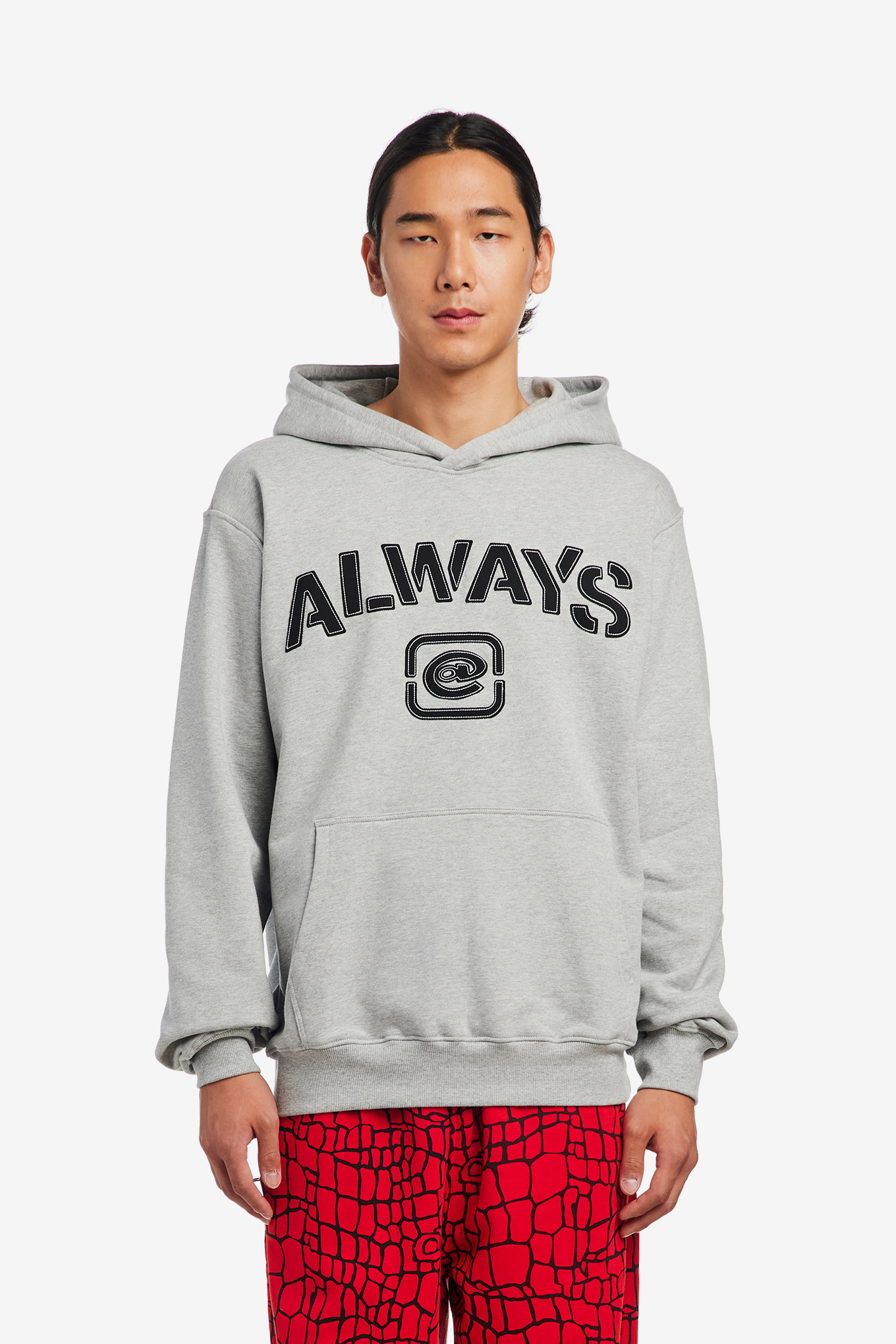 STENCIL PULLOVER HOODIE-ALWAYS DO WHAT YOU SHOULD DO-89000 | 웍스아웃