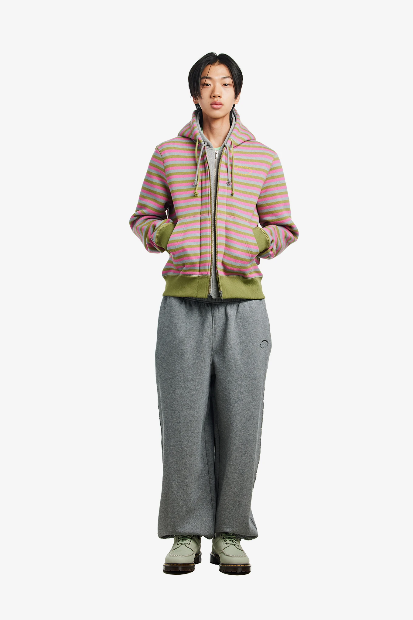 DOUBLE LAYERD ZIP UP HOODIE-AFB-185000 | 웍스아웃