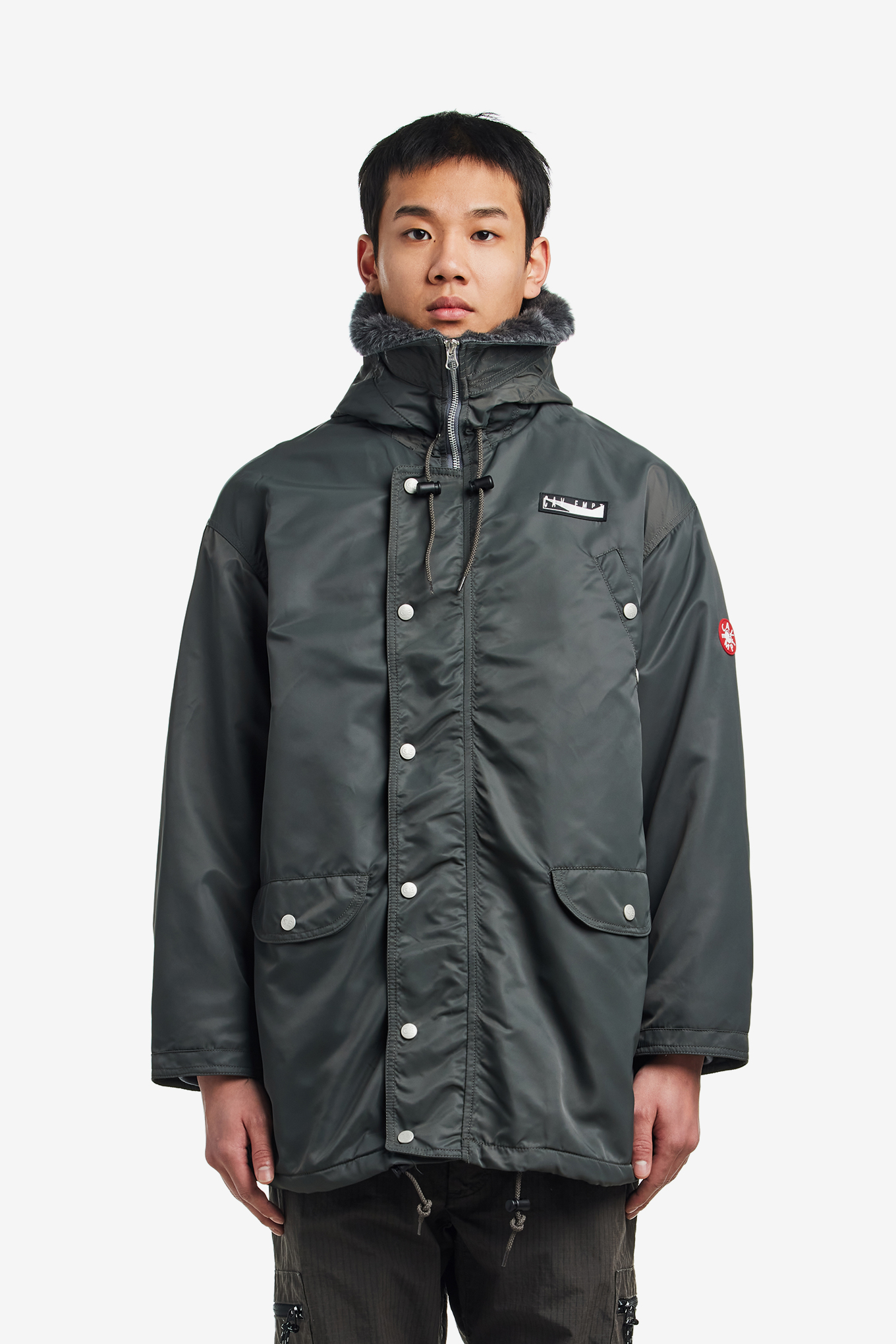 SYNTH FUR HOOD ZIP COAT-CAV EMPT-528000 | 웍스아웃