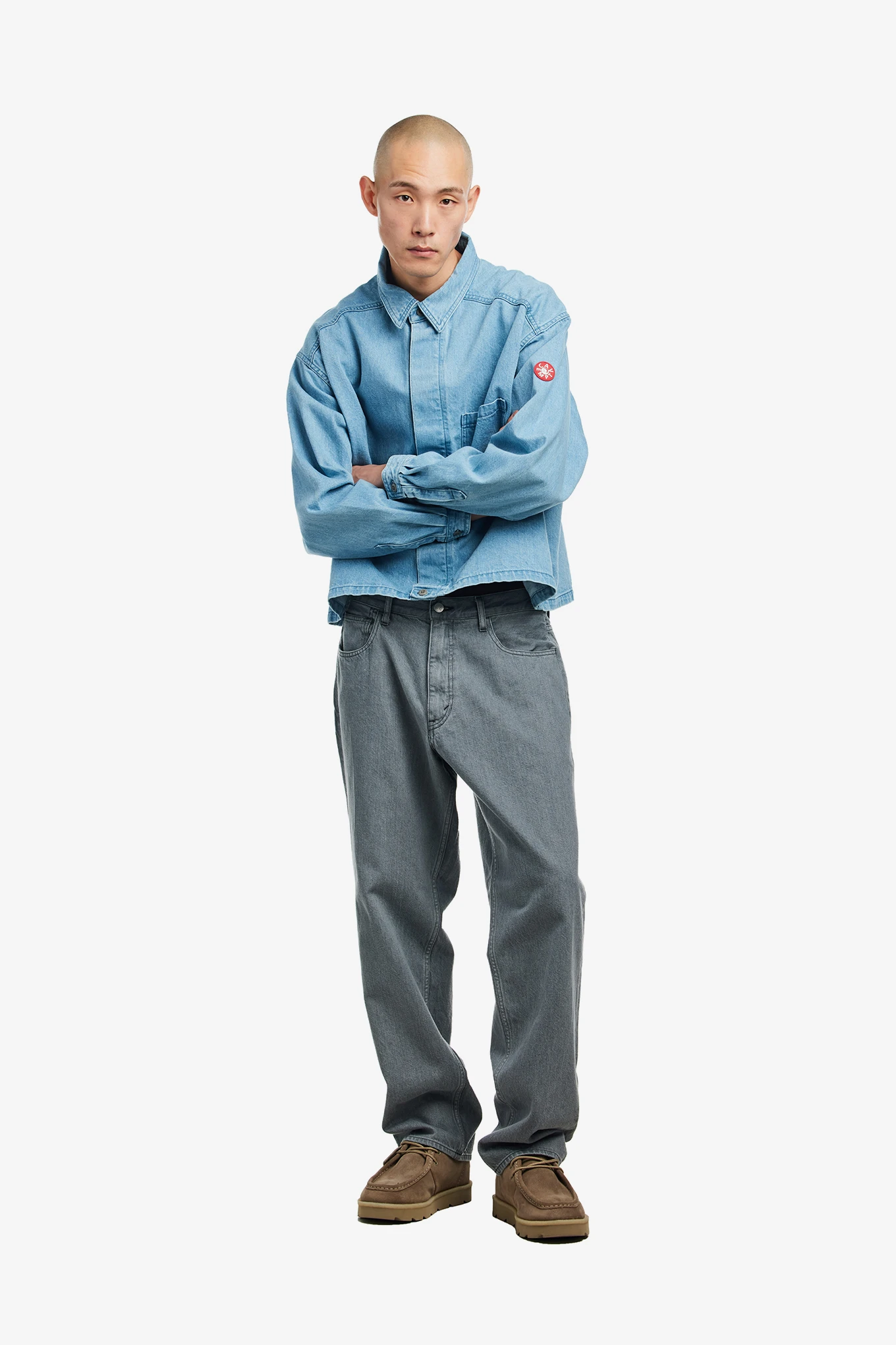 WASHED DENIM SHORT SHIRT JACKET-CAV EMPT-255000 | 웍스아웃