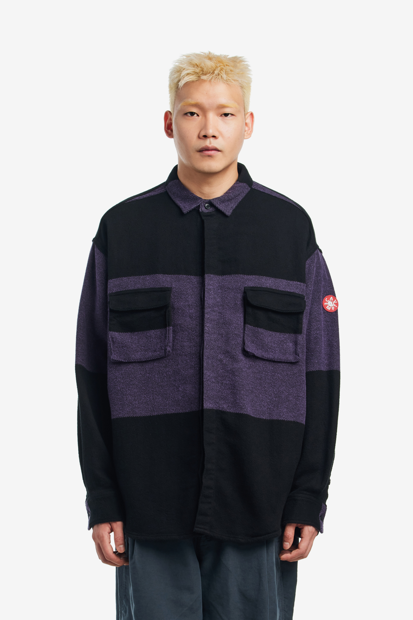 STRIPE FLANNEL BIG SHIRT-CAV EMPT-235000 | 웍스아웃