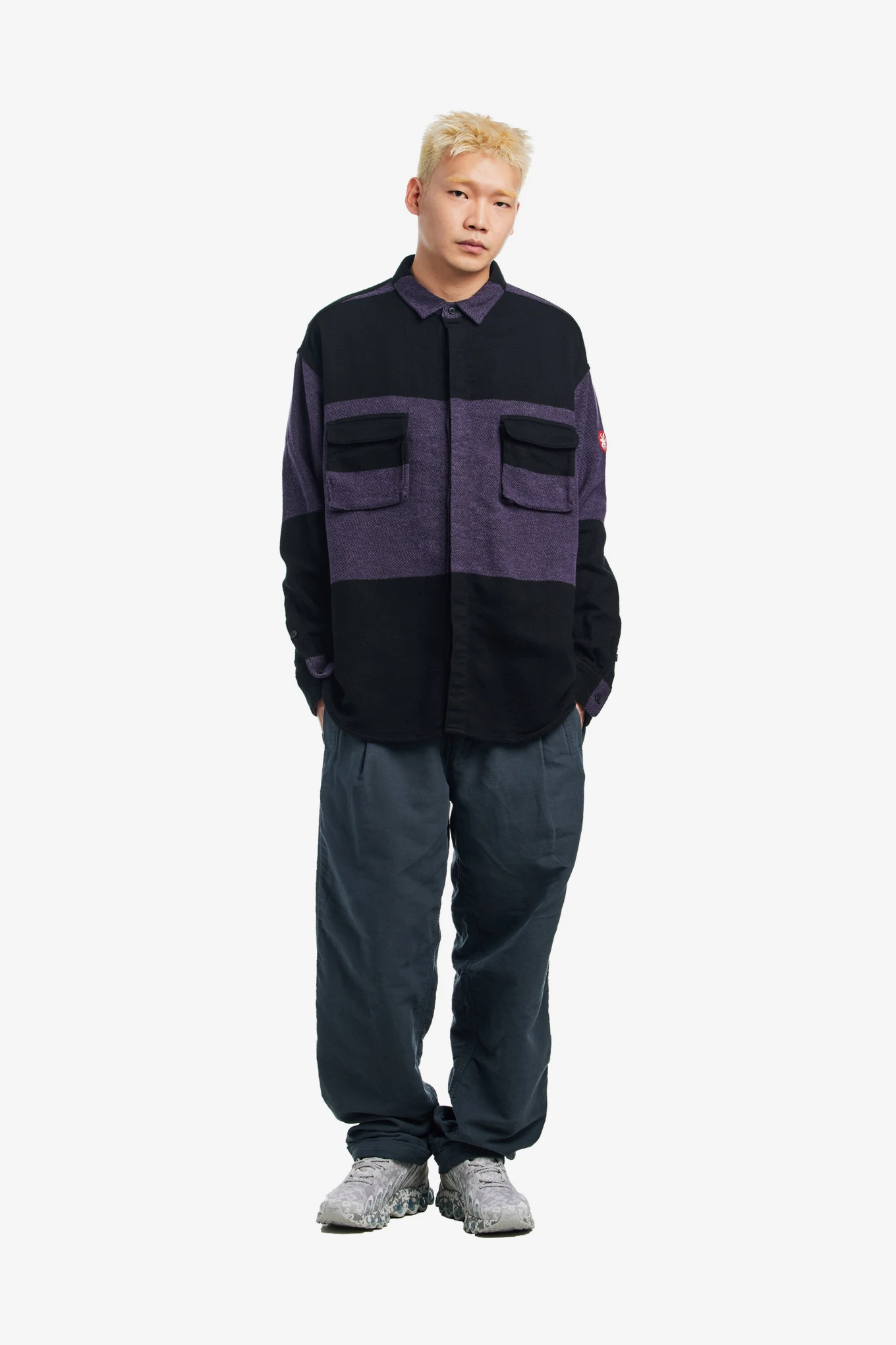 STRIPE FLANNEL BIG SHIRT-CAV EMPT-235000 | 웍스아웃