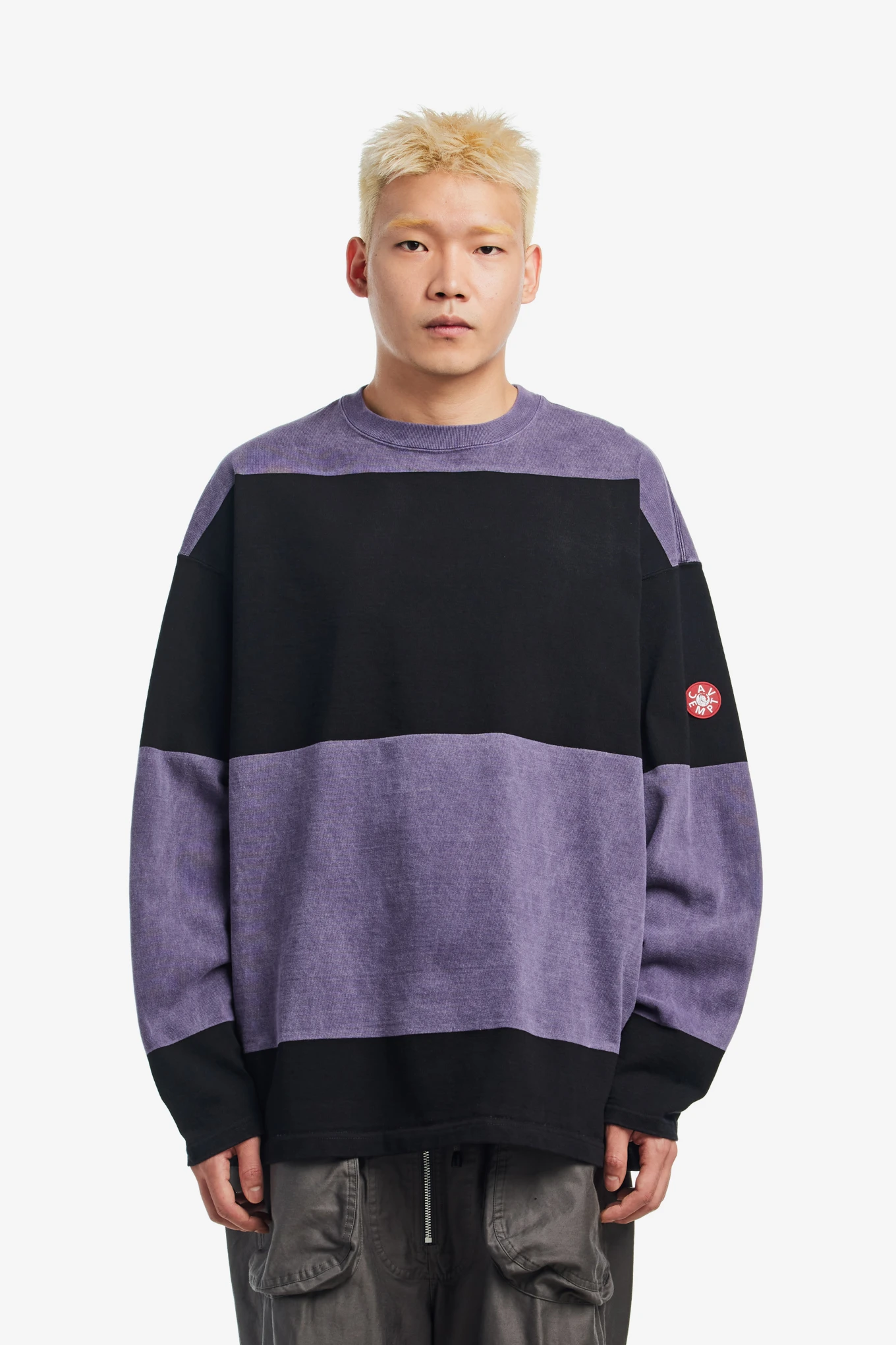 OVERDYE STRIPE LONG SLEEVE-CAV EMPT-155000 | 웍스아웃