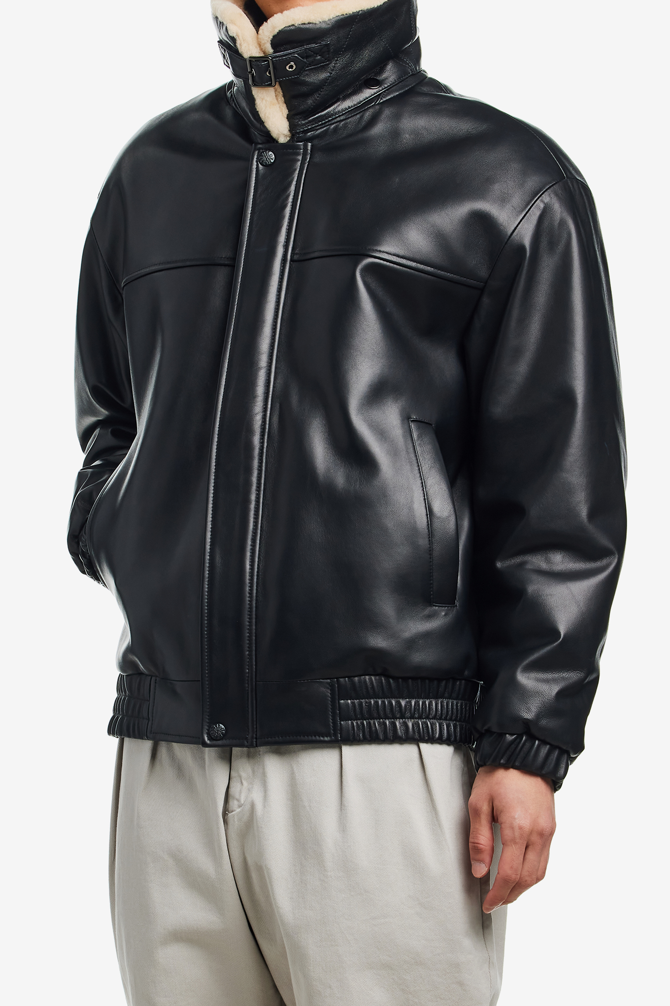 LEATHER PUFFER JACKET-FUCKING AWESOME-498000 | 웍스아웃
