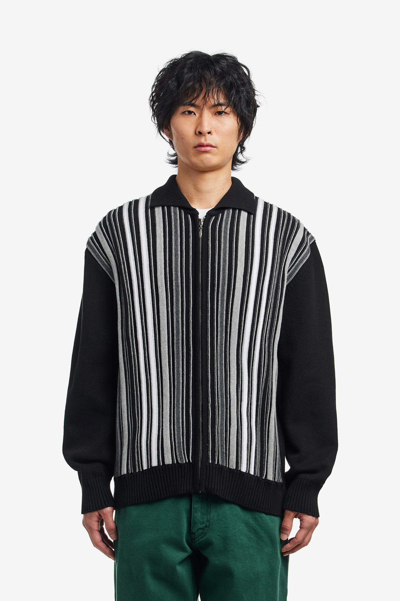 MONO MULTI STRIPE ZIP CARDIGAN-FUCKING AWESOME-195000 | 웍스아웃