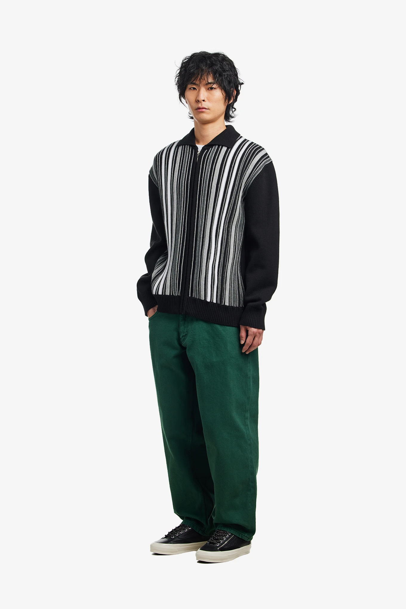 MONO MULTI STRIPE ZIP CARDIGAN-FUCKING AWESOME-195000 | 웍스아웃