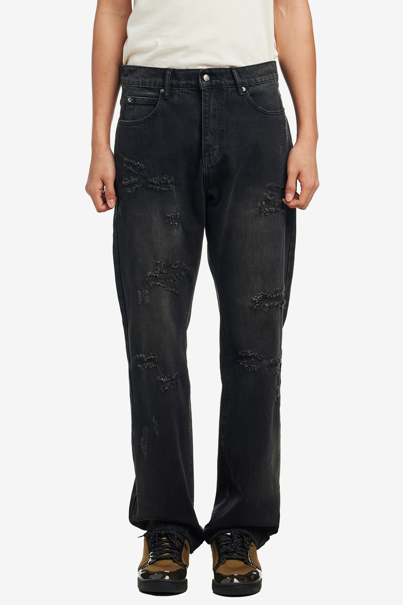 DISTRESSED DENIM PANTS-FUCKING AWESOME-124800 | 웍스아웃