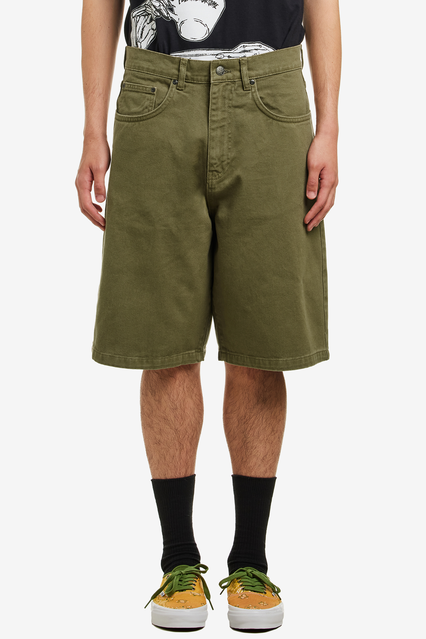 MILLER PLAID DENIM SHORT-FUCKING AWESOME-94800 | 웍스아웃