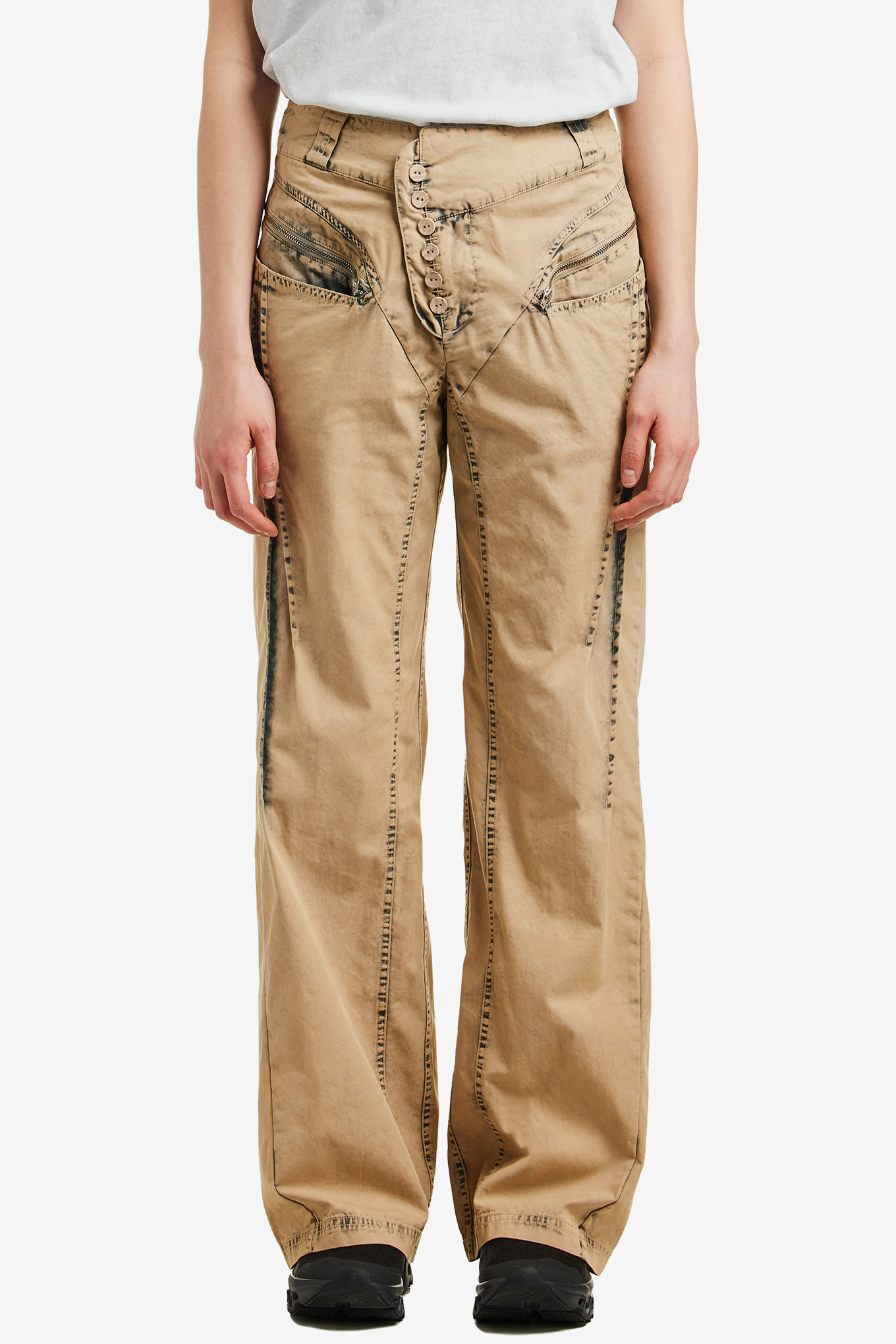 BLEACHED PINTUCK PANTS-MSCHF-134400 | 웍스아웃