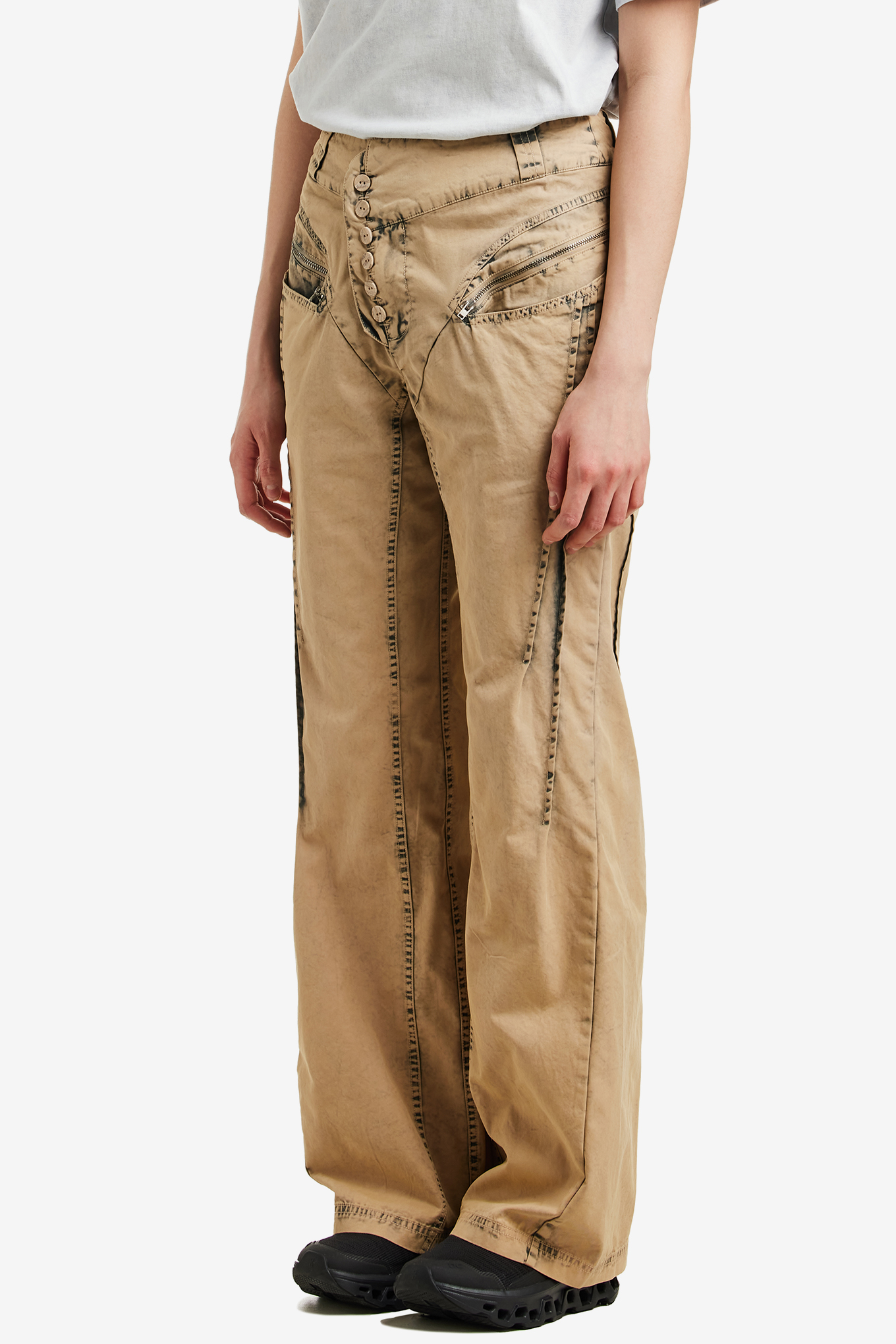 BLEACHED PINTUCK PANTS-MSCHF-134400 | 웍스아웃