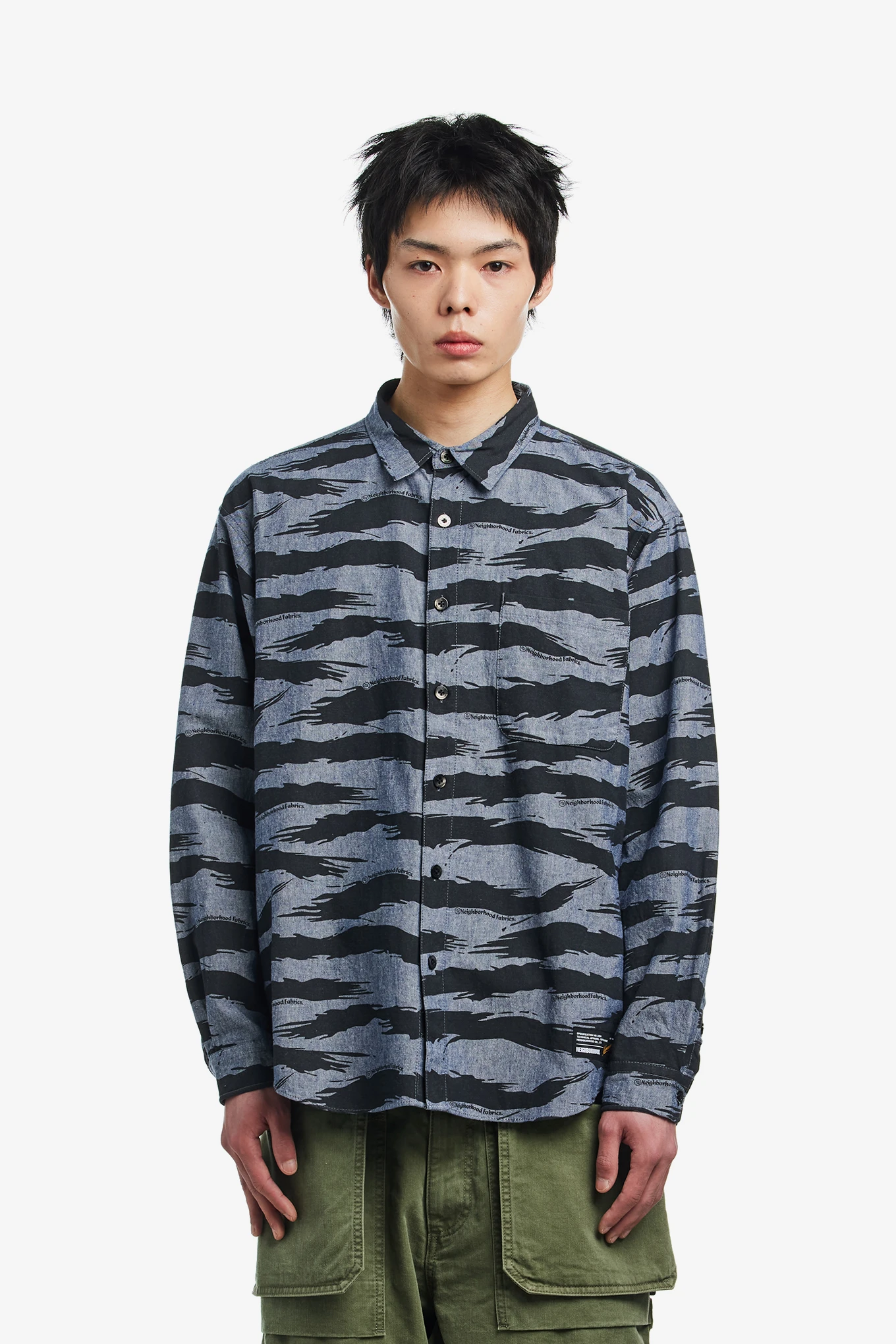 CAMO PATTERN CHAMBRAY SHIRT LS-NEIGHBORHOOD-296000 | 웍스아웃