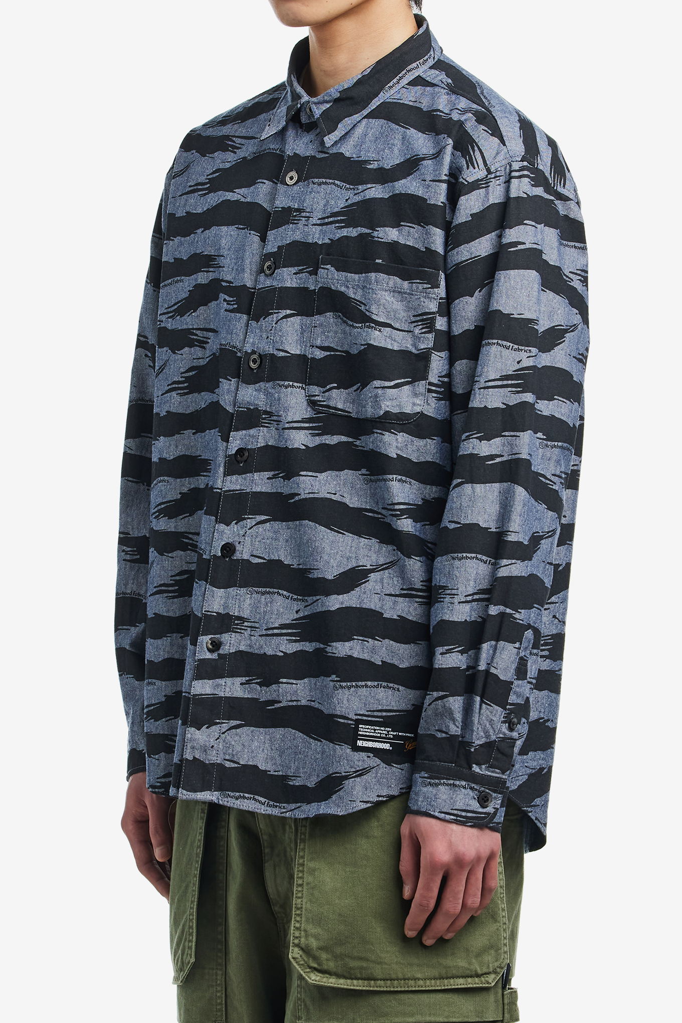 CAMO PATTERN CHAMBRAY SHIRT LS-NEIGHBORHOOD-222000 | 웍스아웃