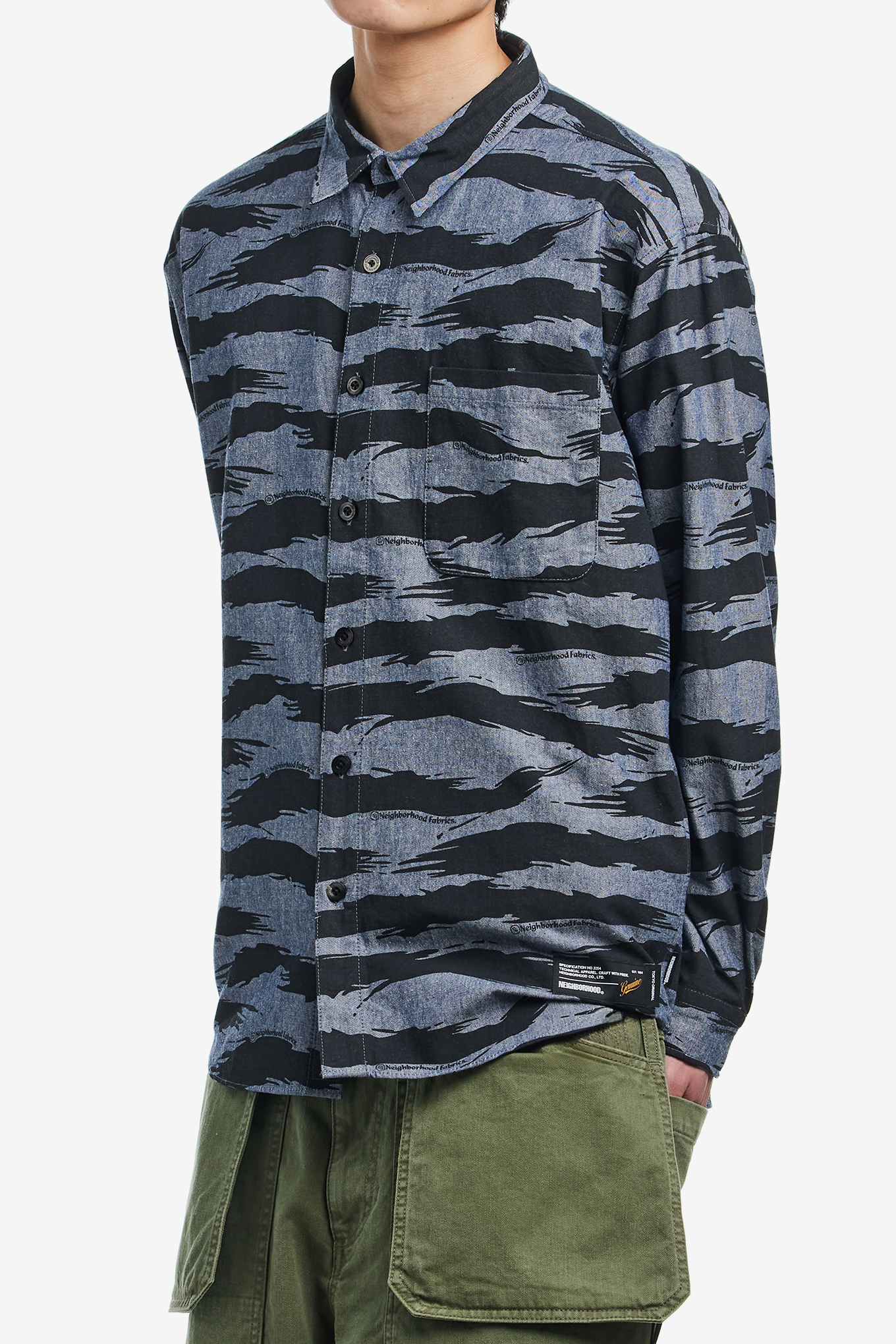 CAMO PATTERN CHAMBRAY SHIRT LS-NEIGHBORHOOD-296000 | 웍스아웃