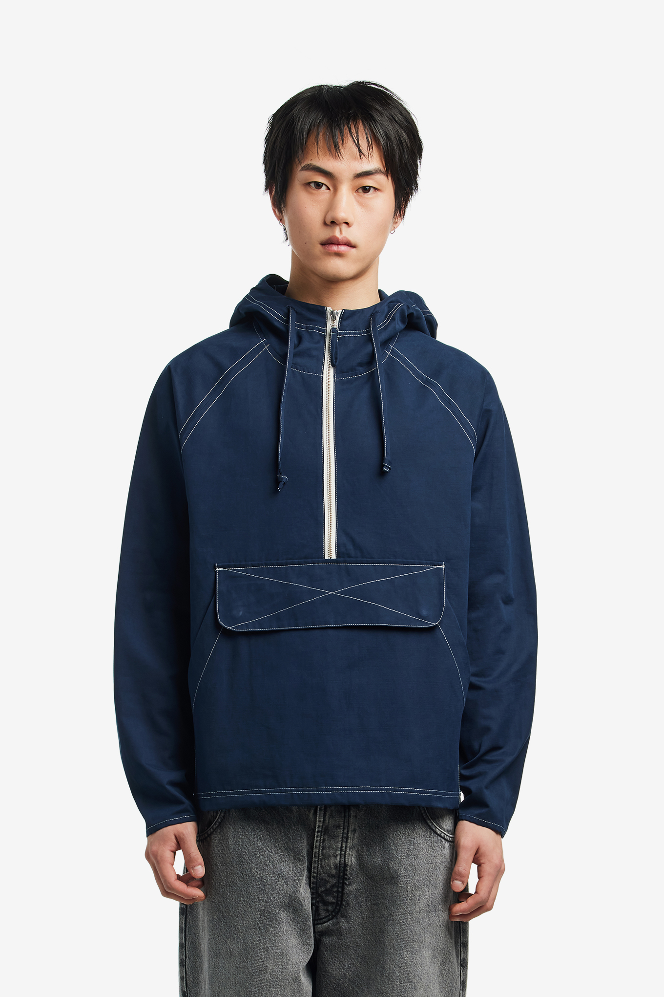 DRS HOODED HALFZIP JACKET-POP TRADING COMPANY-150000 | 웍스아웃
