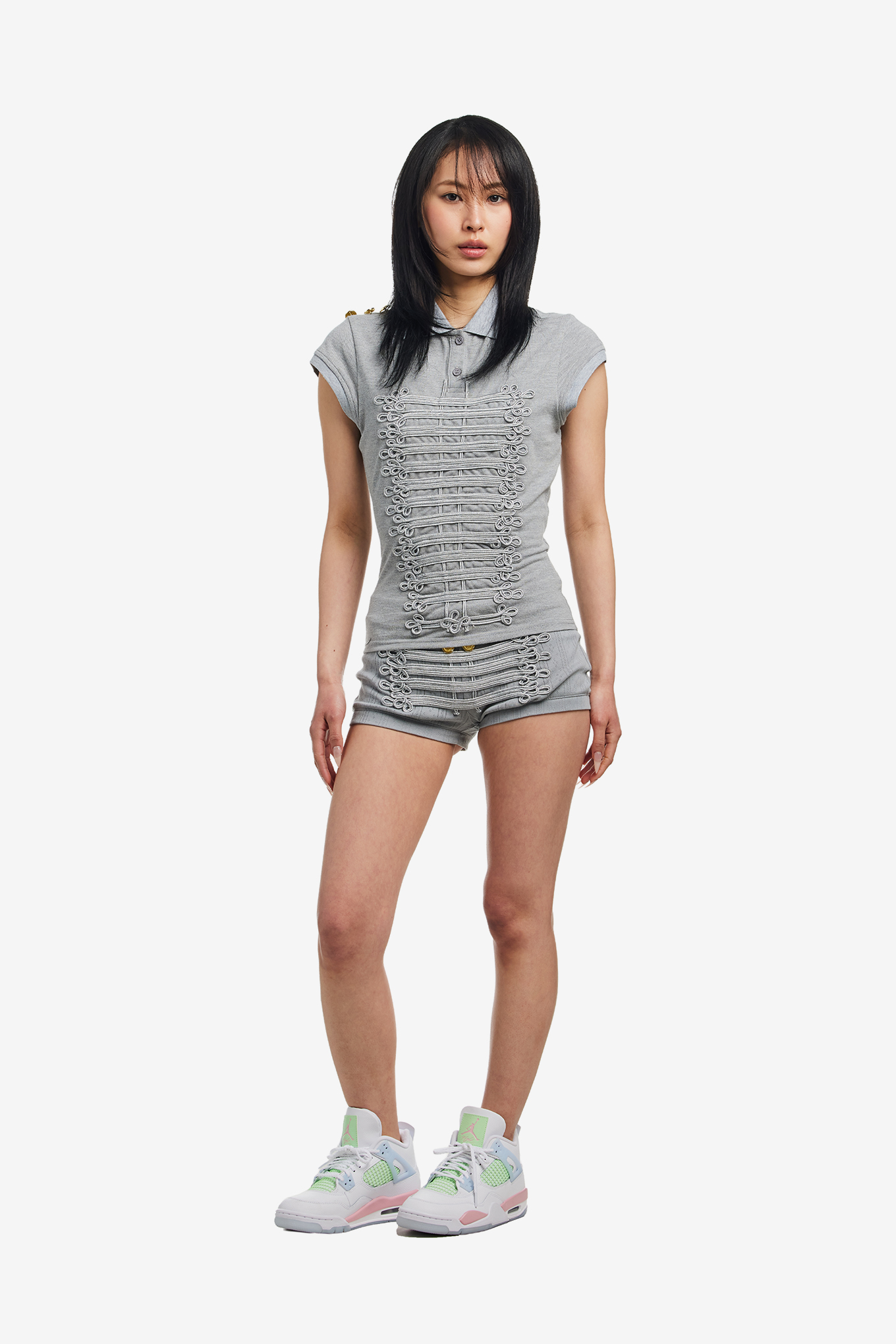 MARCHING BAND POLO GREY-PRAYING-148800 | 웍스아웃