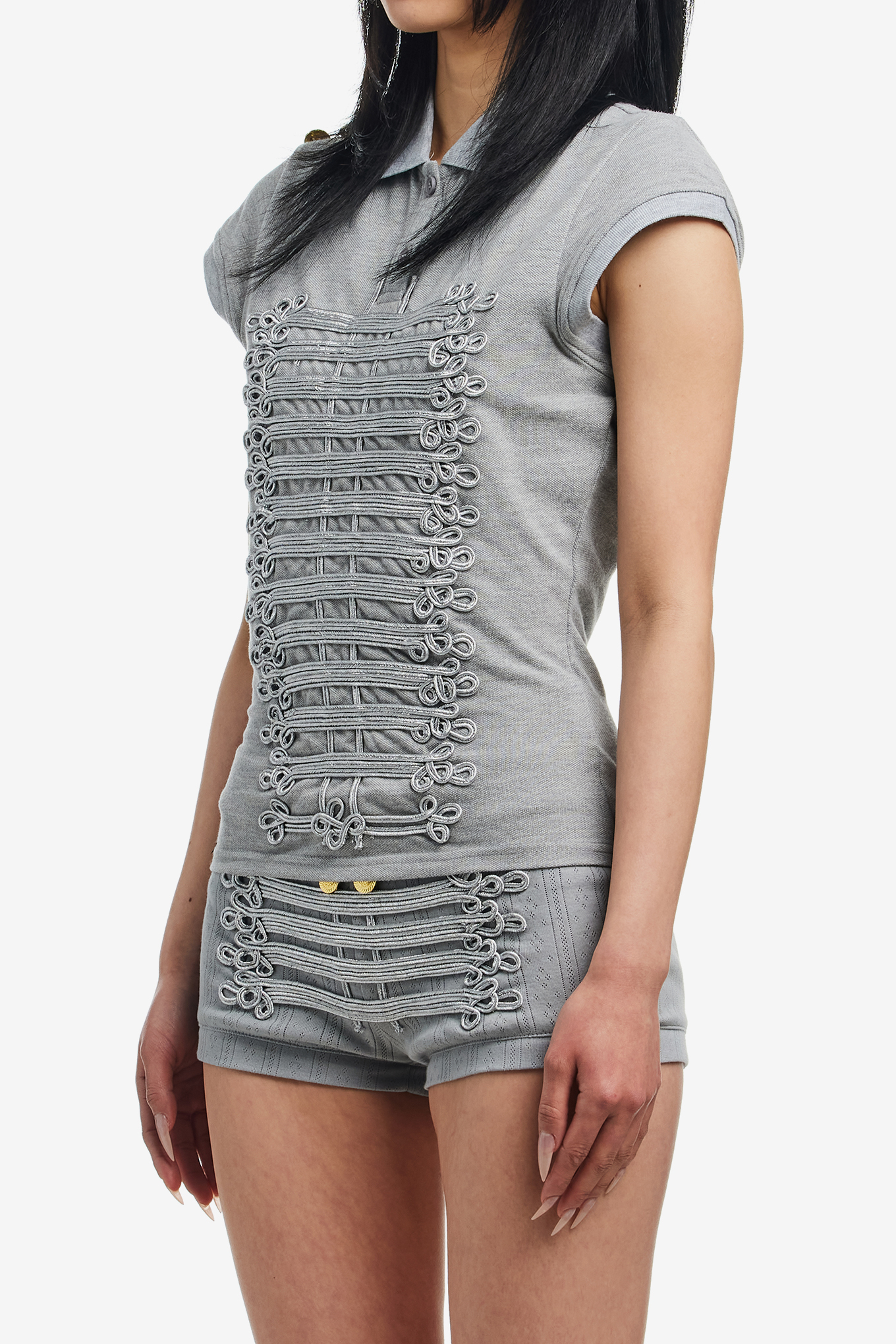 MARCHING BAND POLO GREY-PRAYING-186000 | 웍스아웃