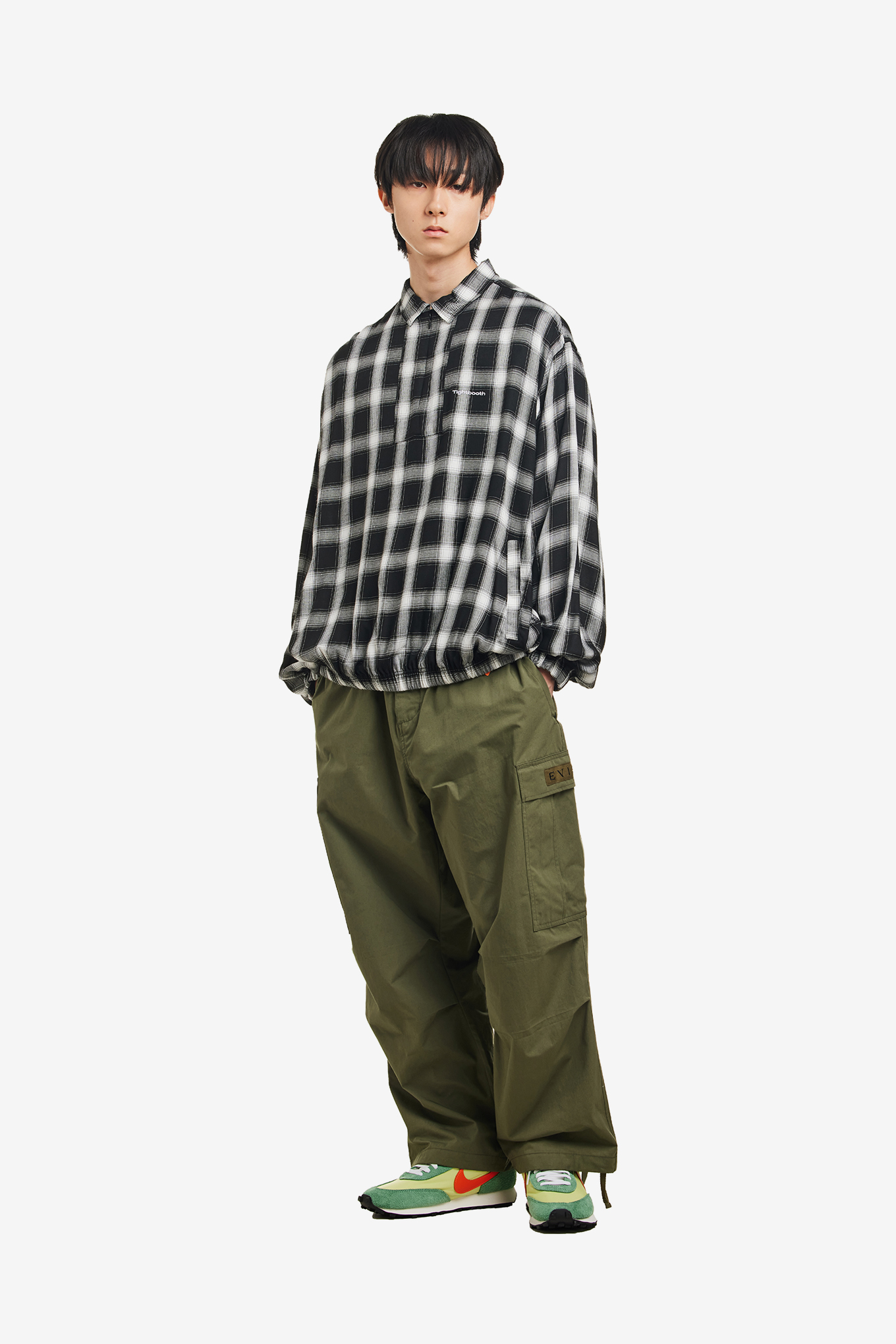 PLAID HALF ZIP L/S SHIRT-TIGHTBOOTH-186000 | 웍스아웃