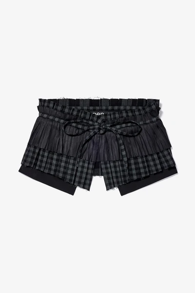 スカート OPENYY PLEATS LAYERED POCKET BELT, KHAKI PLEATS LAYERED POCKET BELT-OPEN YY-138600 | 웍스아웃