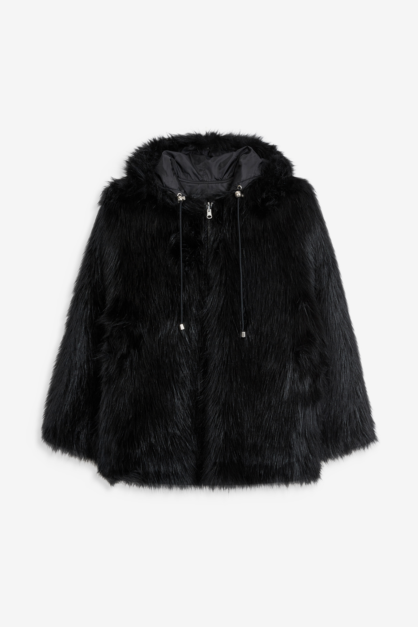 REVERSIBLE FAUX FUR HOOD JACKET-OPEN YY-306600 | 웍스아웃
