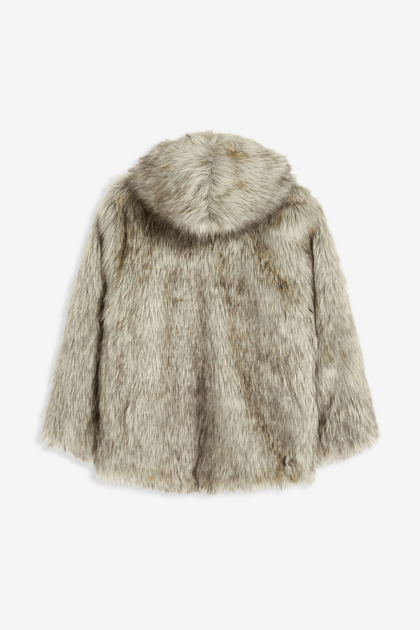 REVERSIBLE FAUX FUR HOOD JACKET-OPEN YY-306600 | 웍스아웃