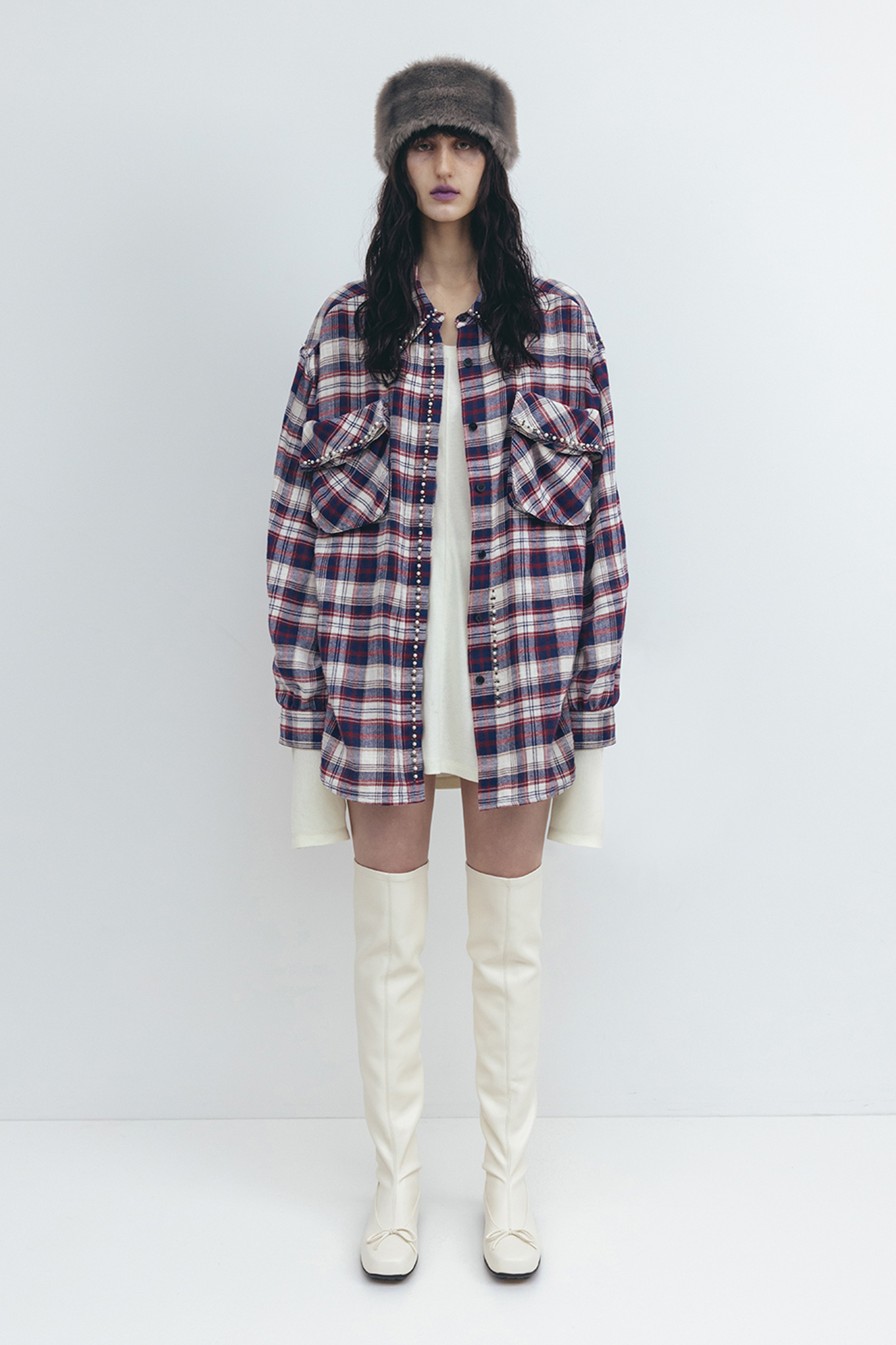 BEADED POCKET SHIRT-OPEN YY-180600 | 웍스아웃