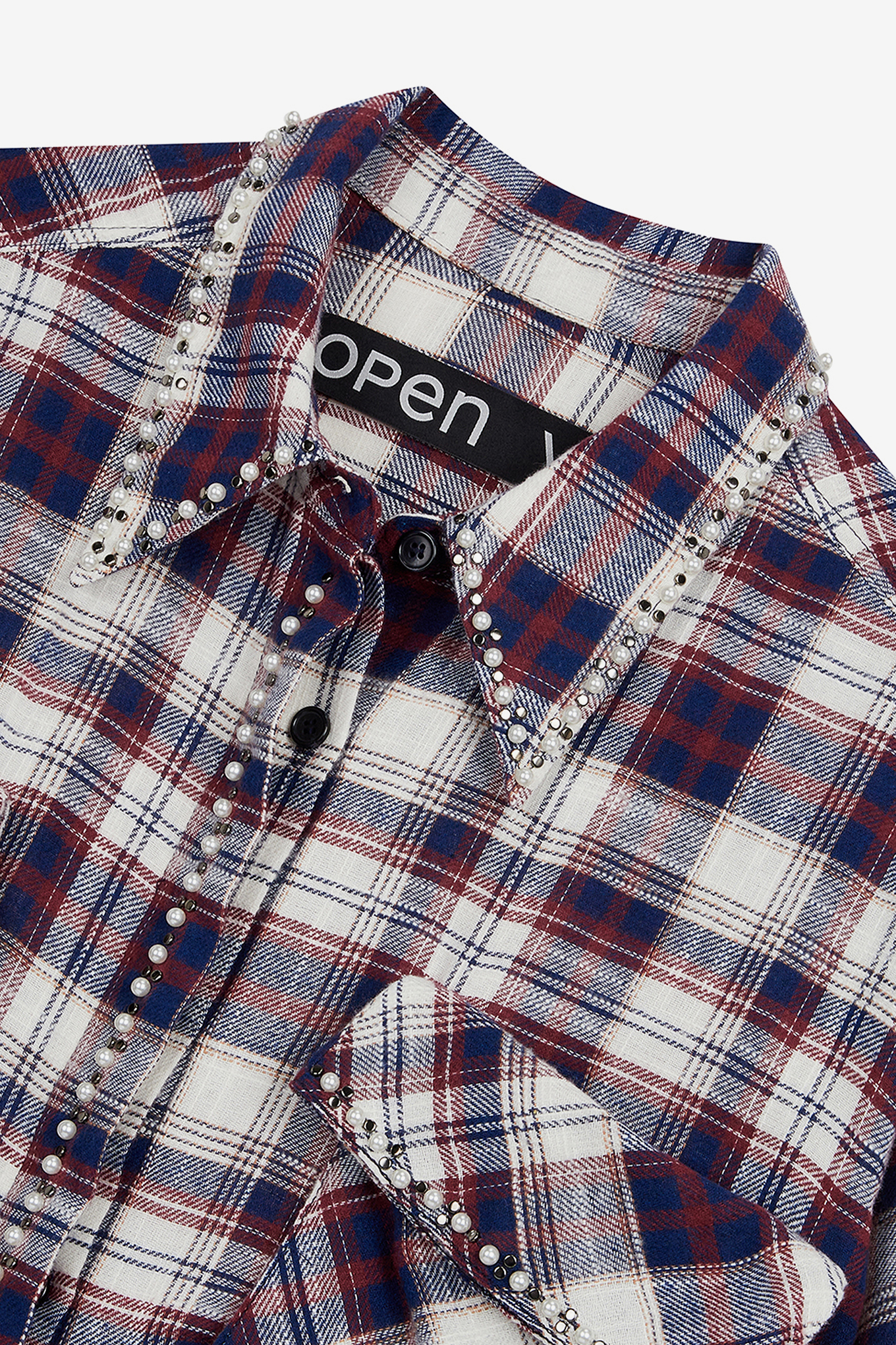 BEADED POCKET SHIRT-OPEN YY-180600 | 웍스아웃