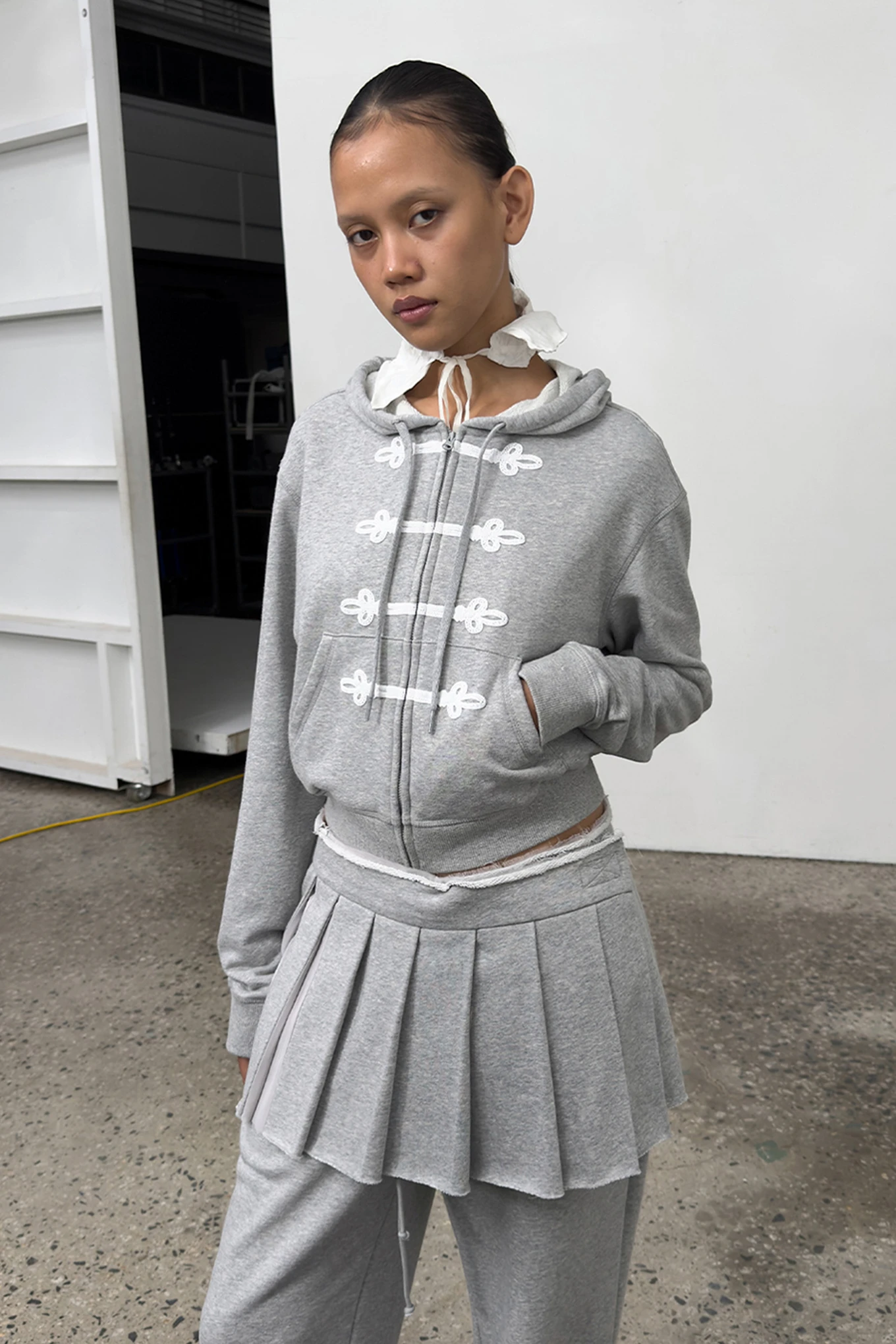 PLEATS LAYERED JERSEY SKIRT-OPEN YY-82600 | 웍스아웃
