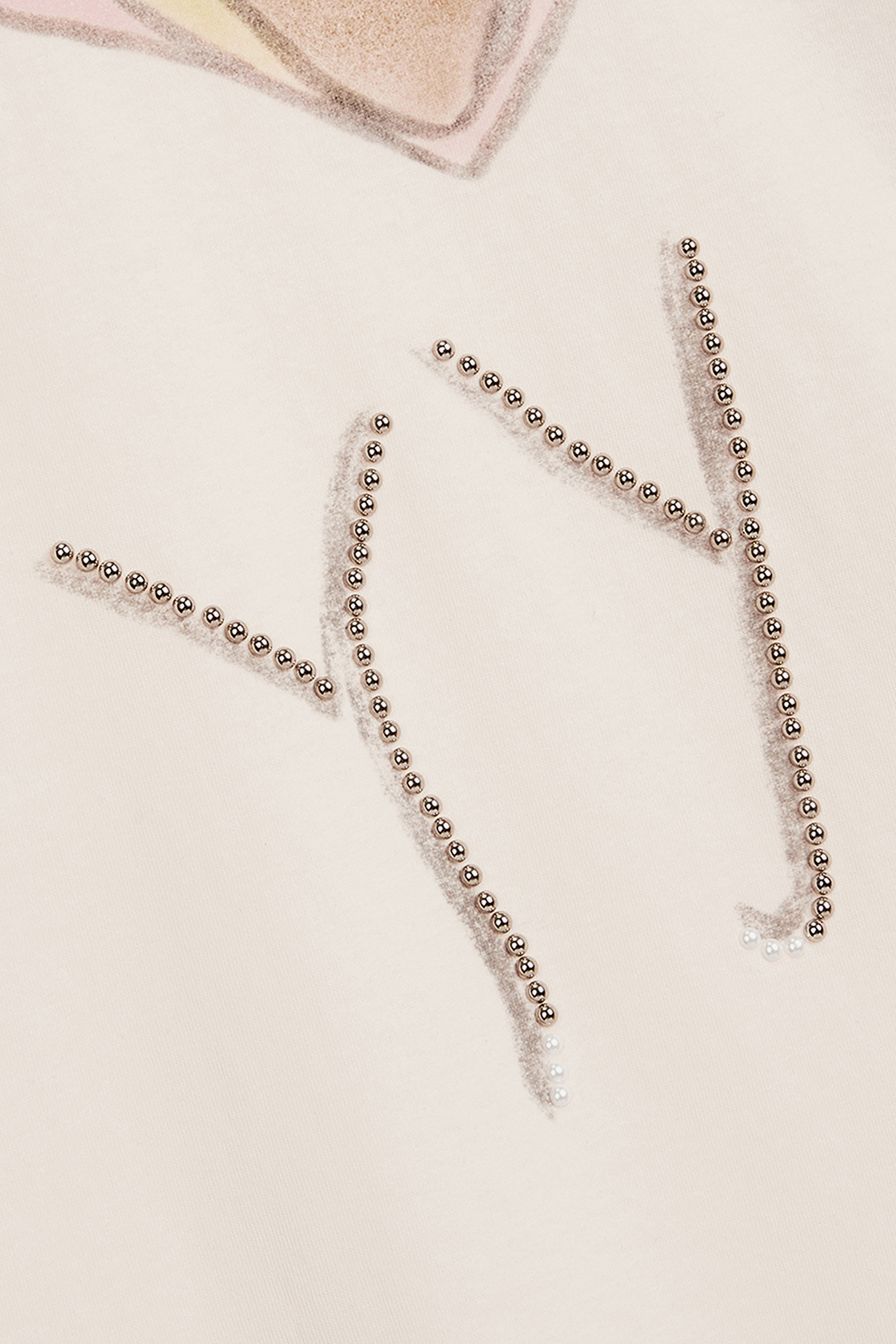 BEADED I LOVE YY TEE-OPEN YY-96600 | 웍스아웃