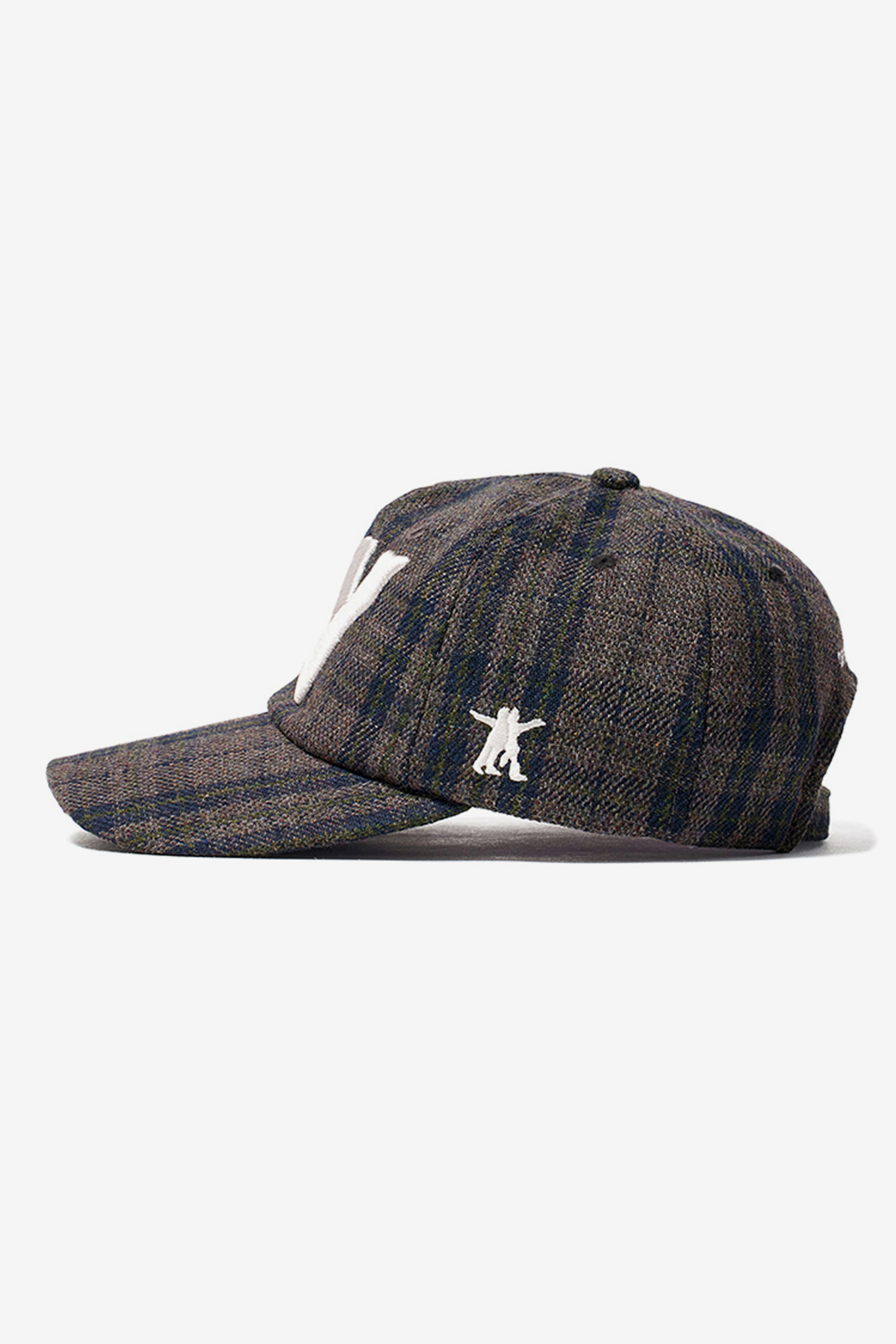 YY CHECKERED HEART BONE BALL CAP-OPEN YY-108000 | 웍스아웃