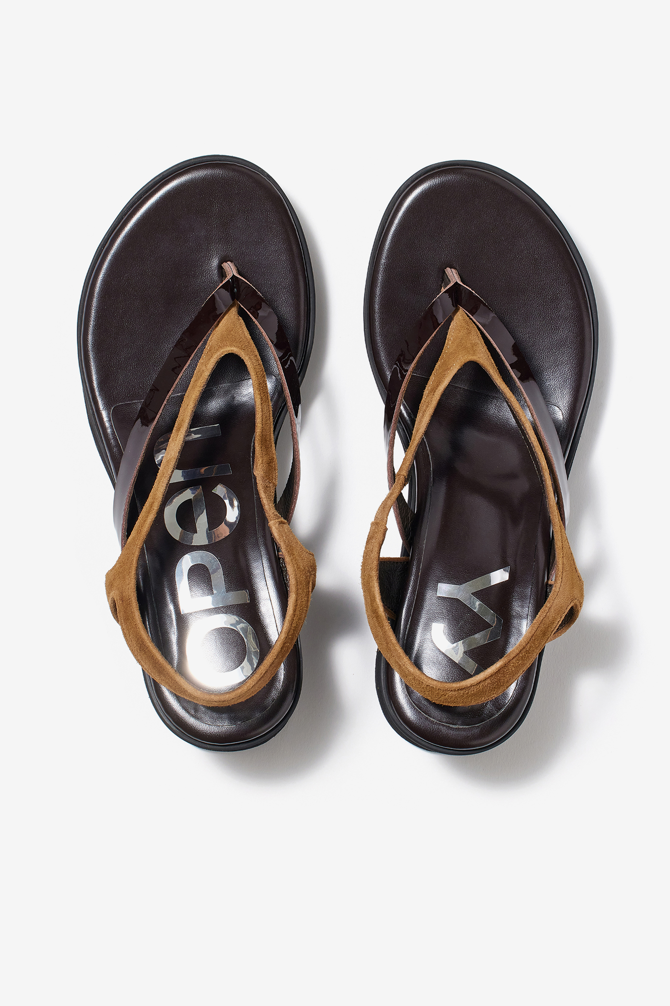 DOUBLE STRAP PLATFORM FLIP FLOPS-OPEN YY-258300 | 웍스아웃