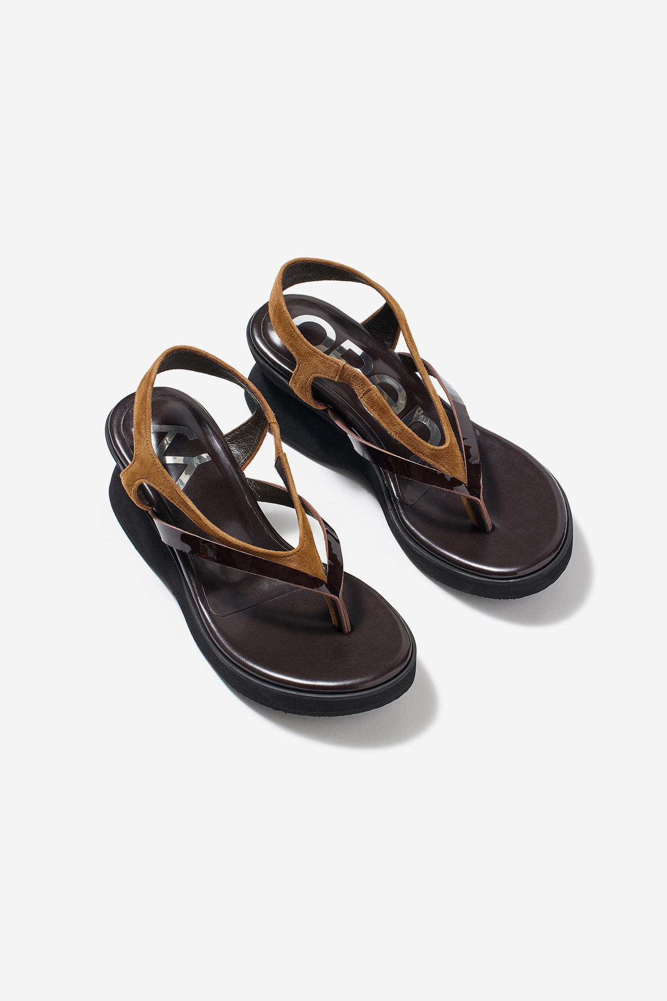DOUBLE STRAP PLATFORM FLIP FLOPS-OPEN YY-258300 | 웍스아웃