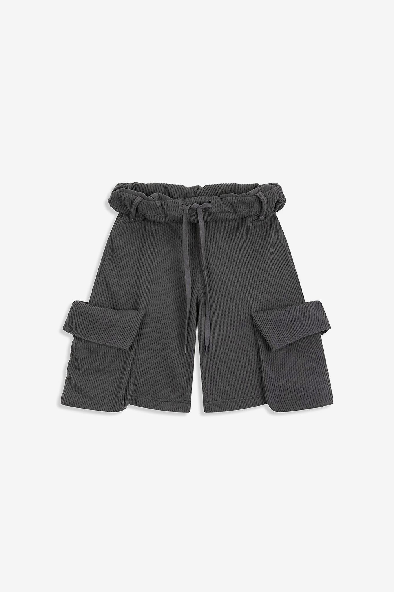 ROLLED WAIST WAFFLE CARGO SHORTS-OPEN YY-218000 | 웍스아웃