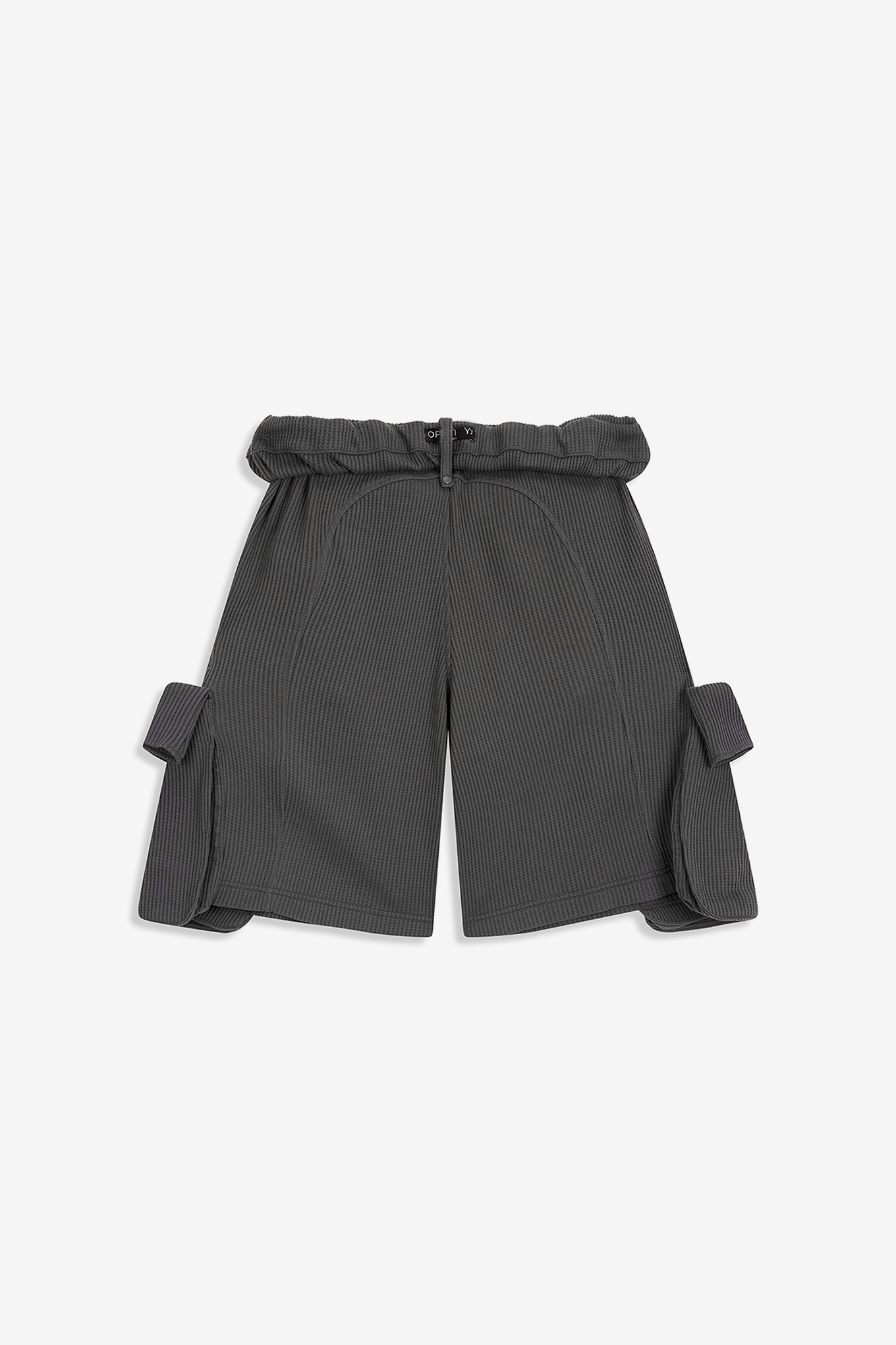 ROLLED WAIST WAFFLE CARGO SHORTS-OPEN YY-218000 | 웍스아웃