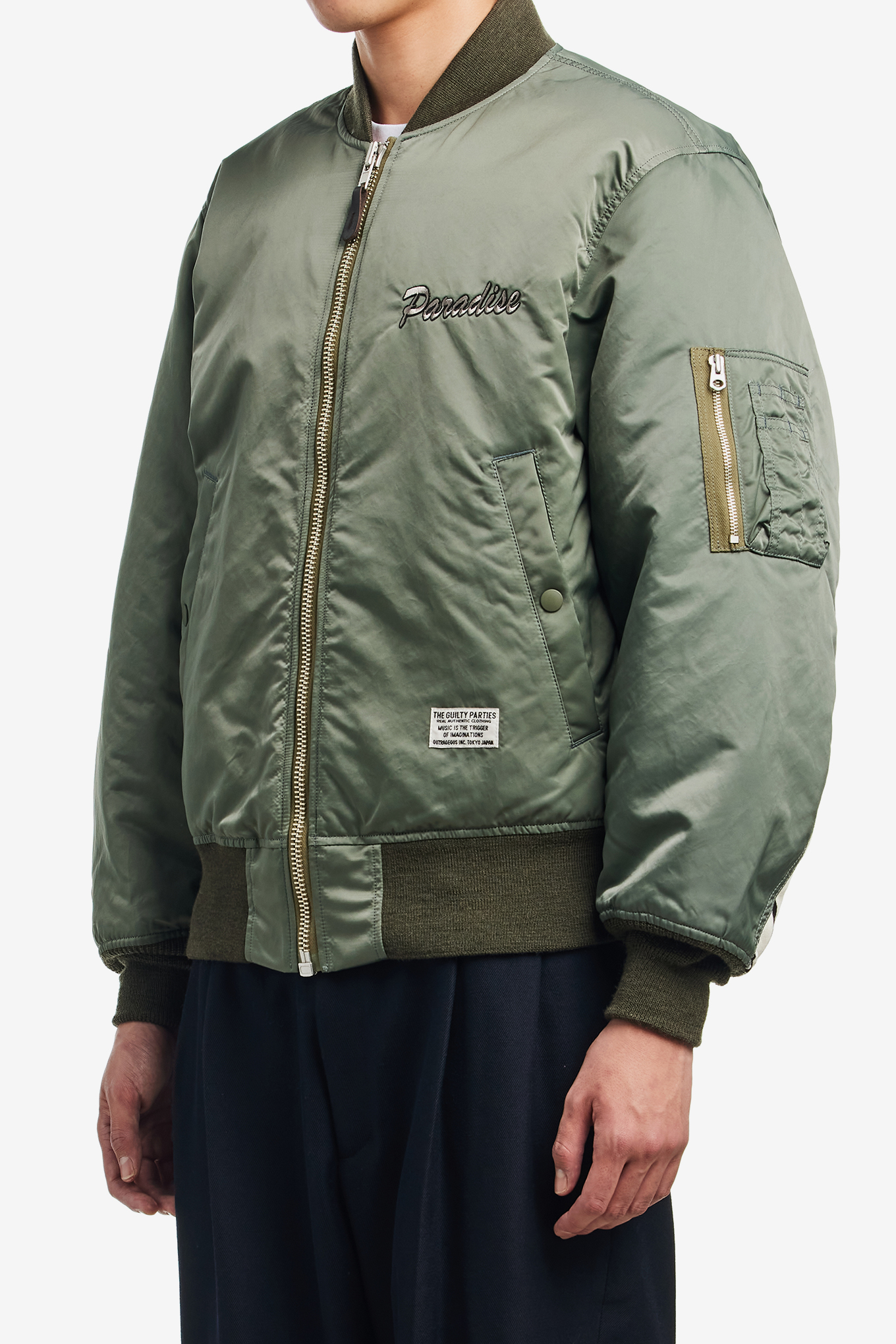 New Wacko Maria MA-1 JKT Down Flight Jacket Khaki