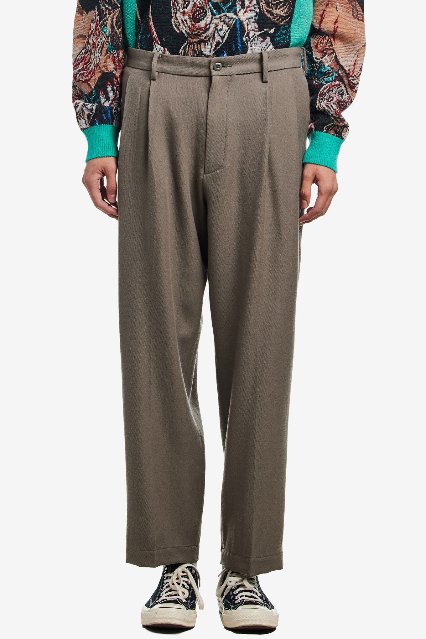 PLEATED CHINO TROUSERS ( TYPE-2 )-WACKO MARIA-190000 | 웍스아웃