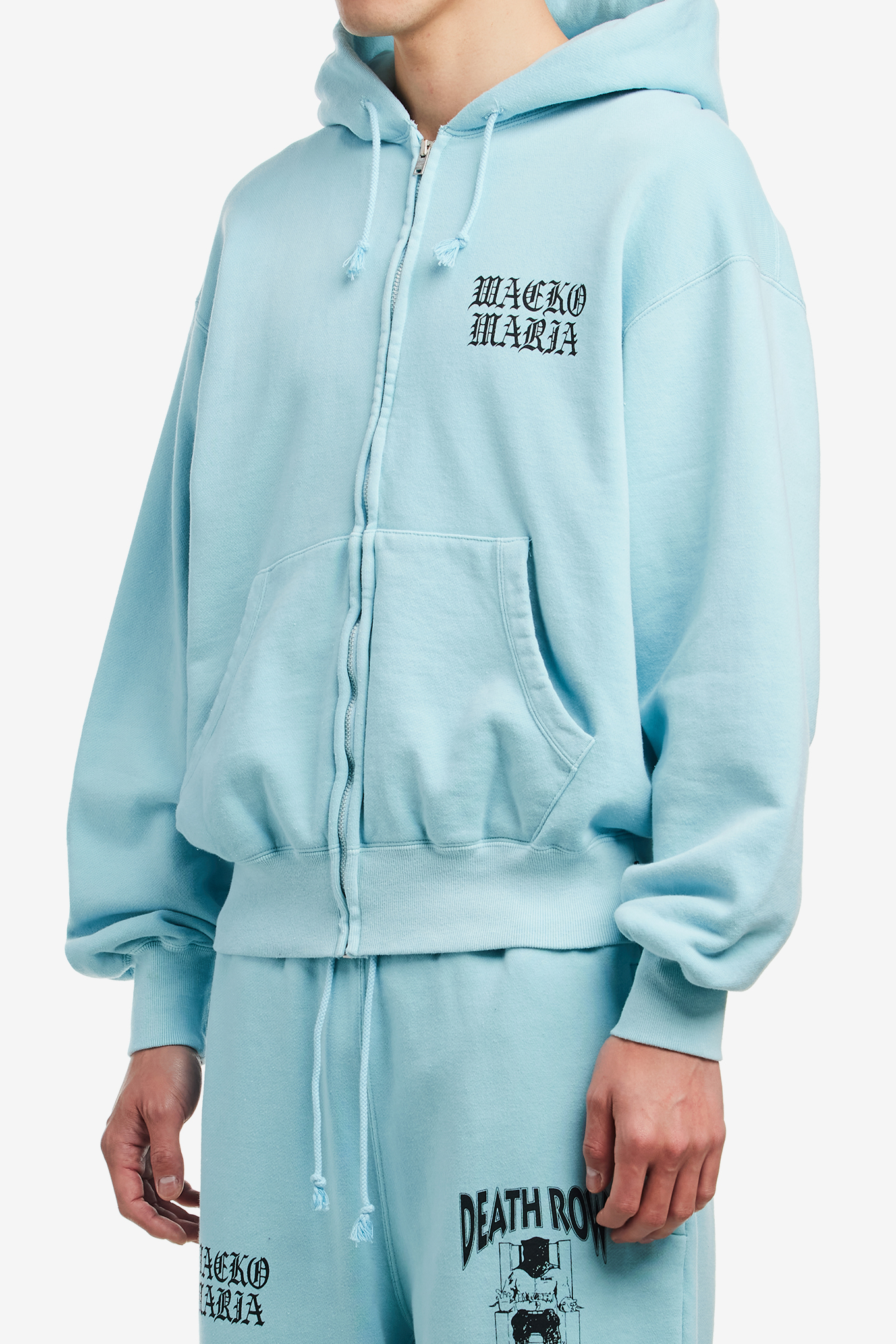 wacko maria DEATH ROW RECORDS 即完水色Ｍサイズ DEATH ROW RECORDS / ZIP HOODED SWEAT SHIRT-WACKO MARIA-225000