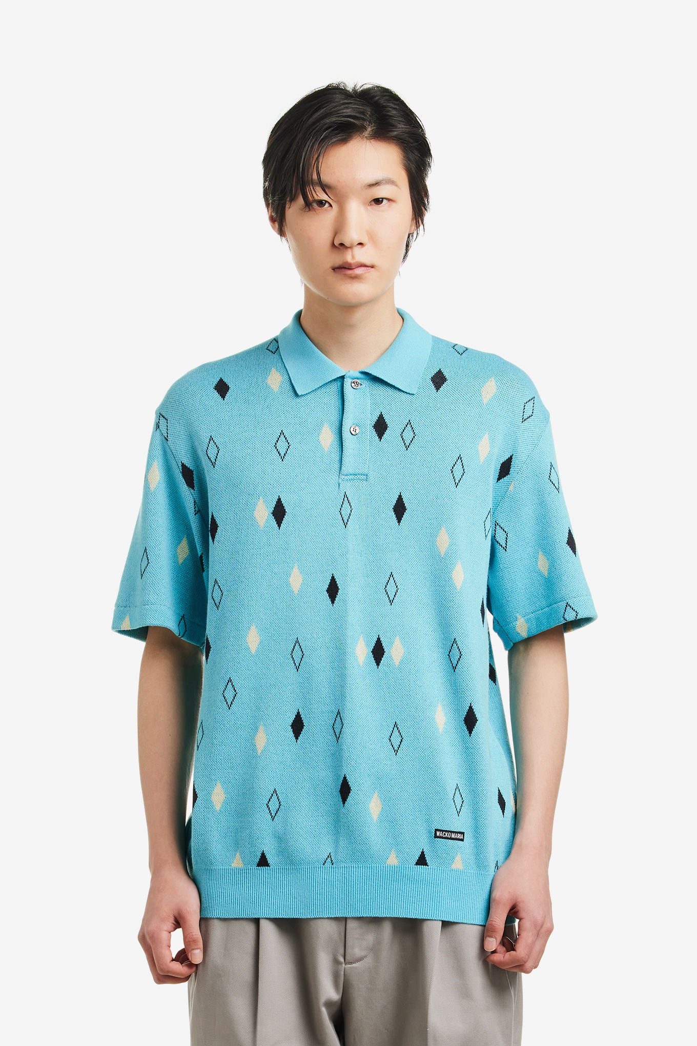 DIAMOND KNIT POLO SHIRT-WACKO MARIA-175000 | 웍스아웃