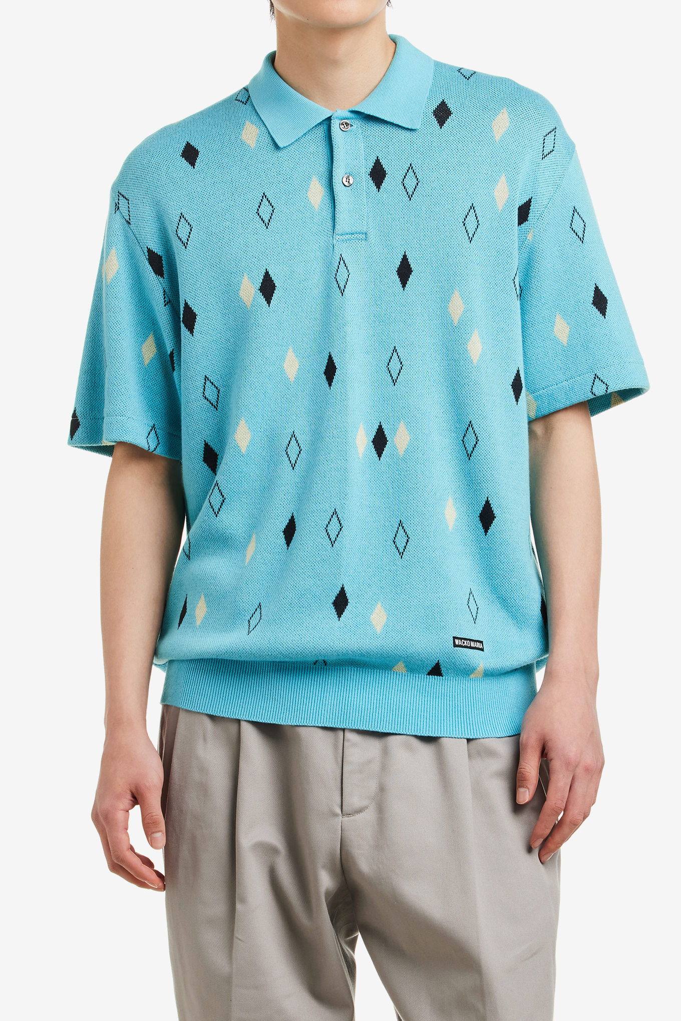 DIAMOND KNIT POLO SHIRT-WACKO MARIA-175000 | 웍스아웃