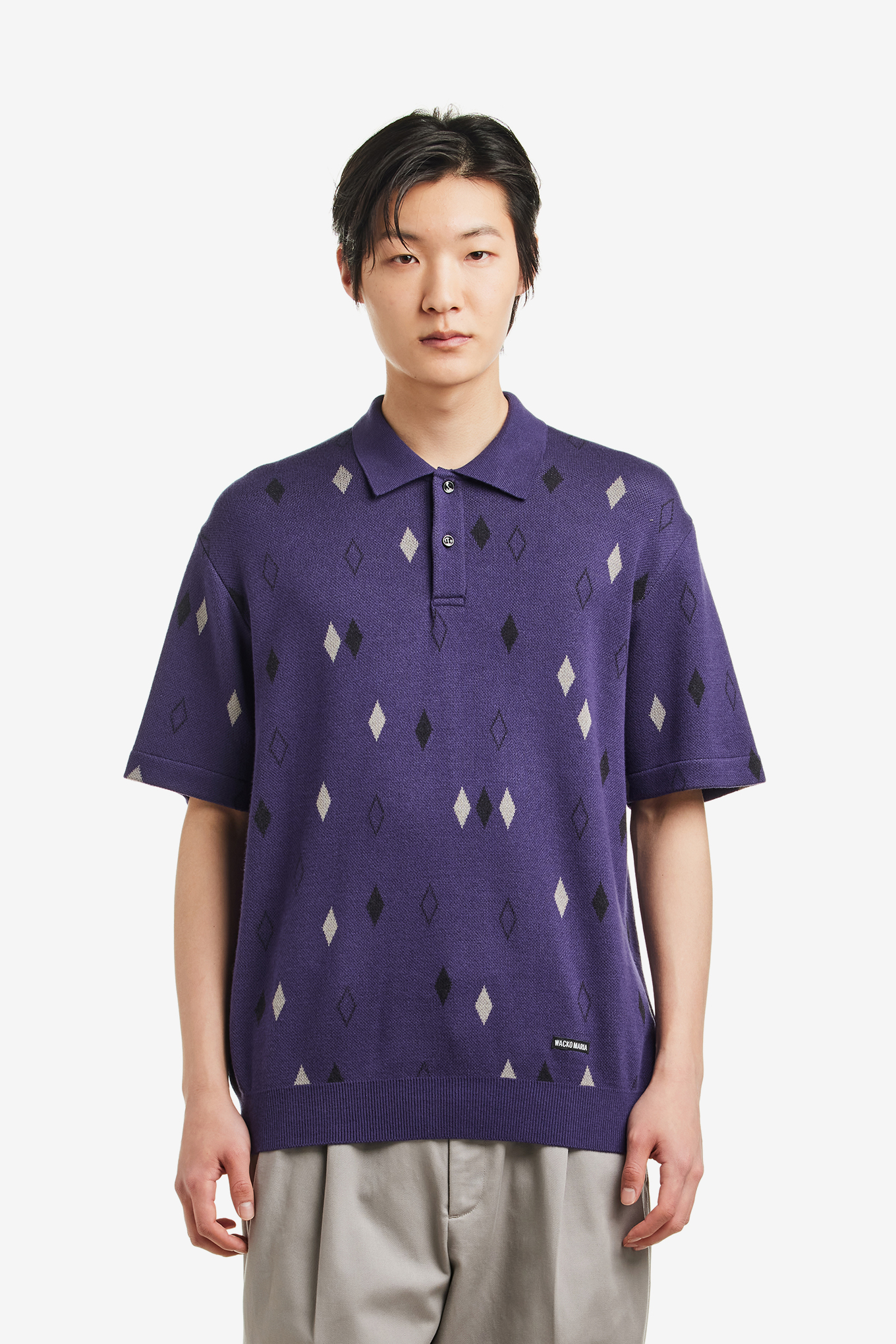 DIAMOND KNIT POLO SHIRT-WACKO MARIA-175000 | 웍스아웃