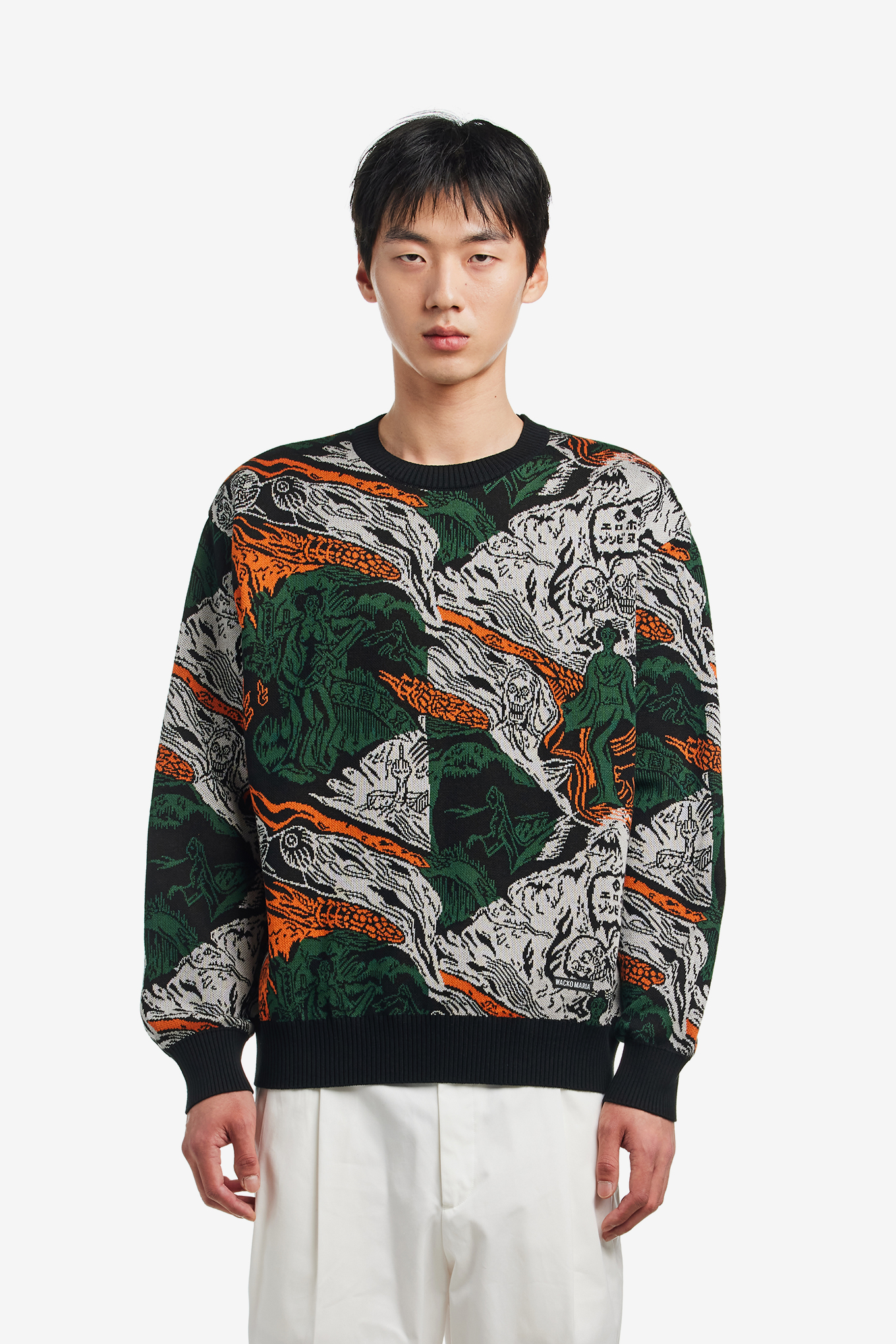 JACQUARD SWEATER-WACKO MARIA-195000 | 웍스아웃